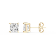 Lovea Claw Ohrstecker Steckverschluss – Prinzessschliff – Gelbgold