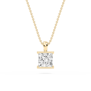 Lovea Bezel Anhänger – Prinzessschliff – Gelbgold