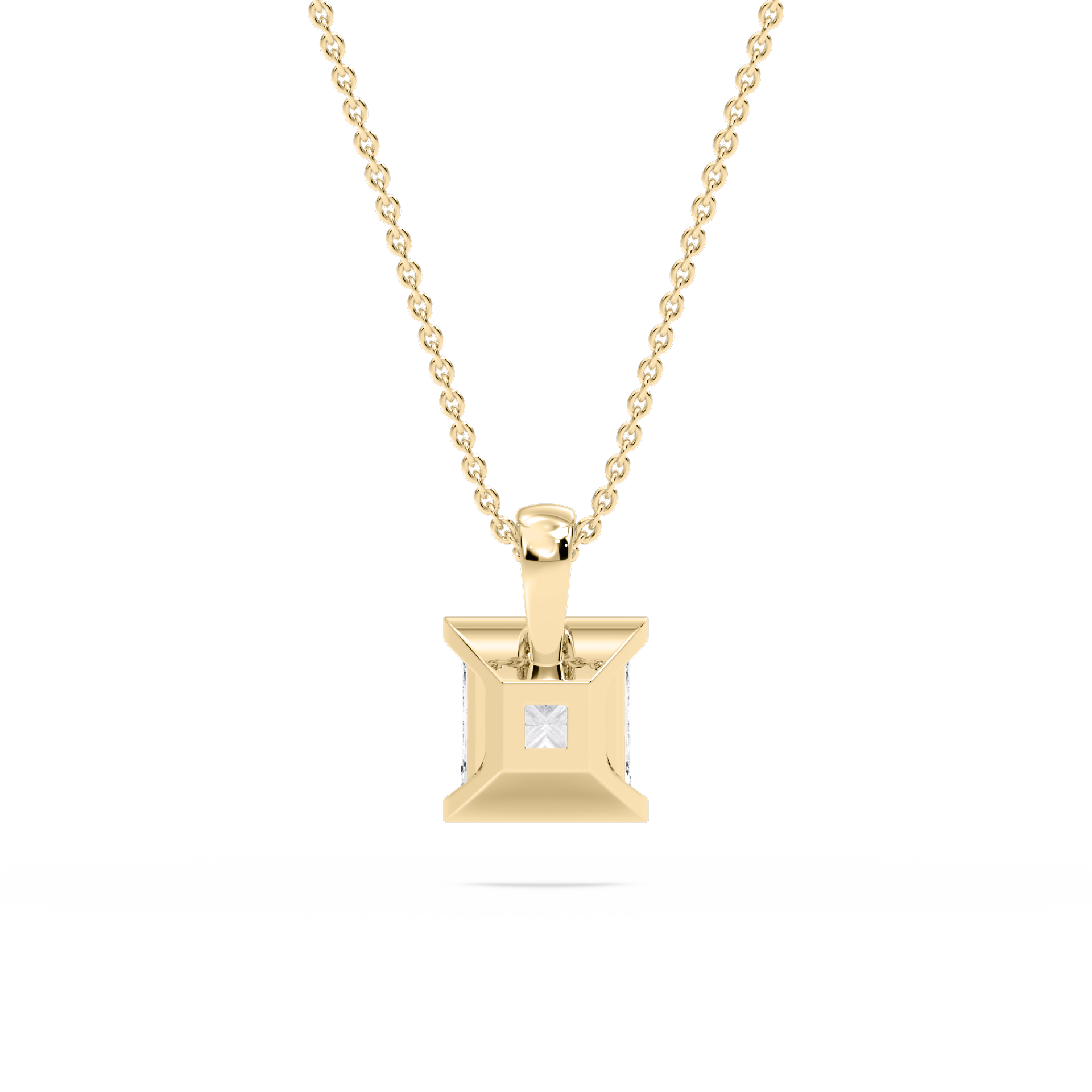 Lovea Bezel Anhänger – Prinzessschliff – Gelbgold