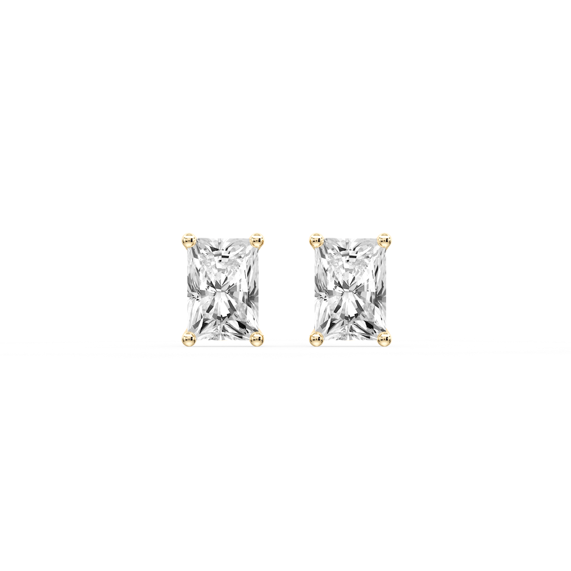 Lovea Classic Ohrstecker Sicherheitsverschluss – Radiantschliff – Gelbgold