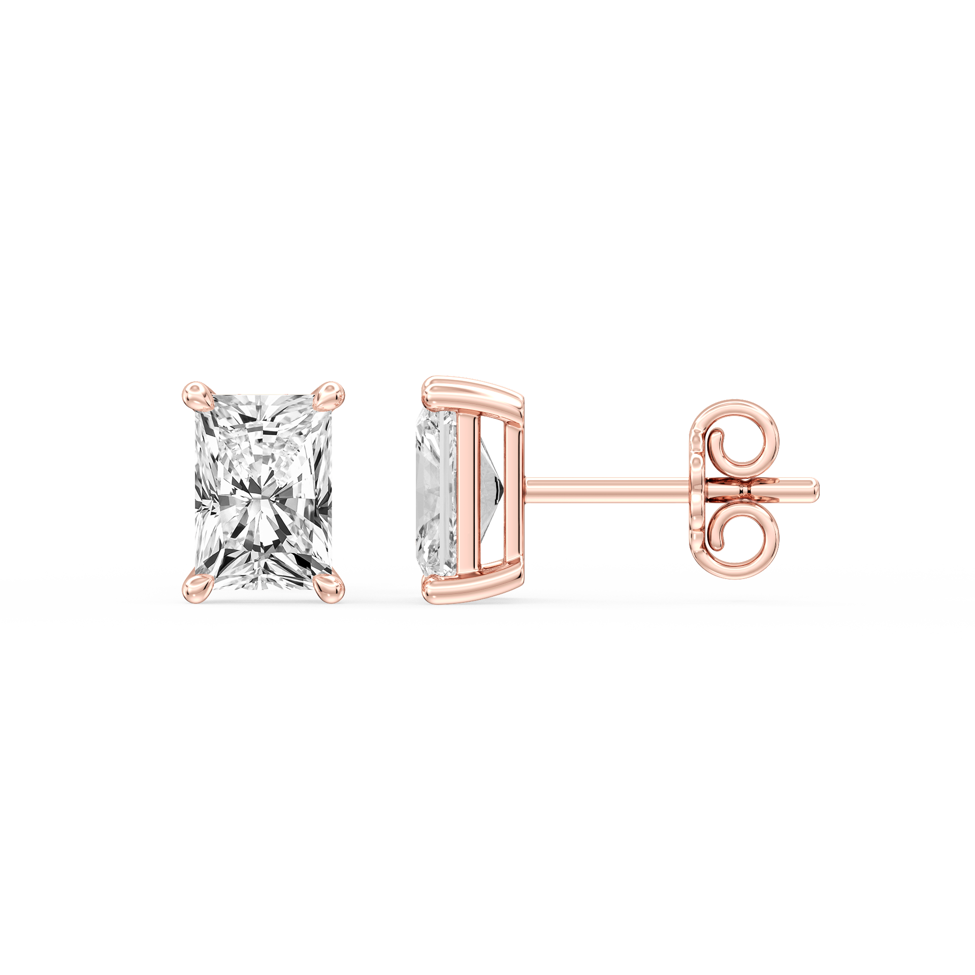 Lovea Claw Ohrstecker Schraubverschluss – Radiantschliff – Roségold