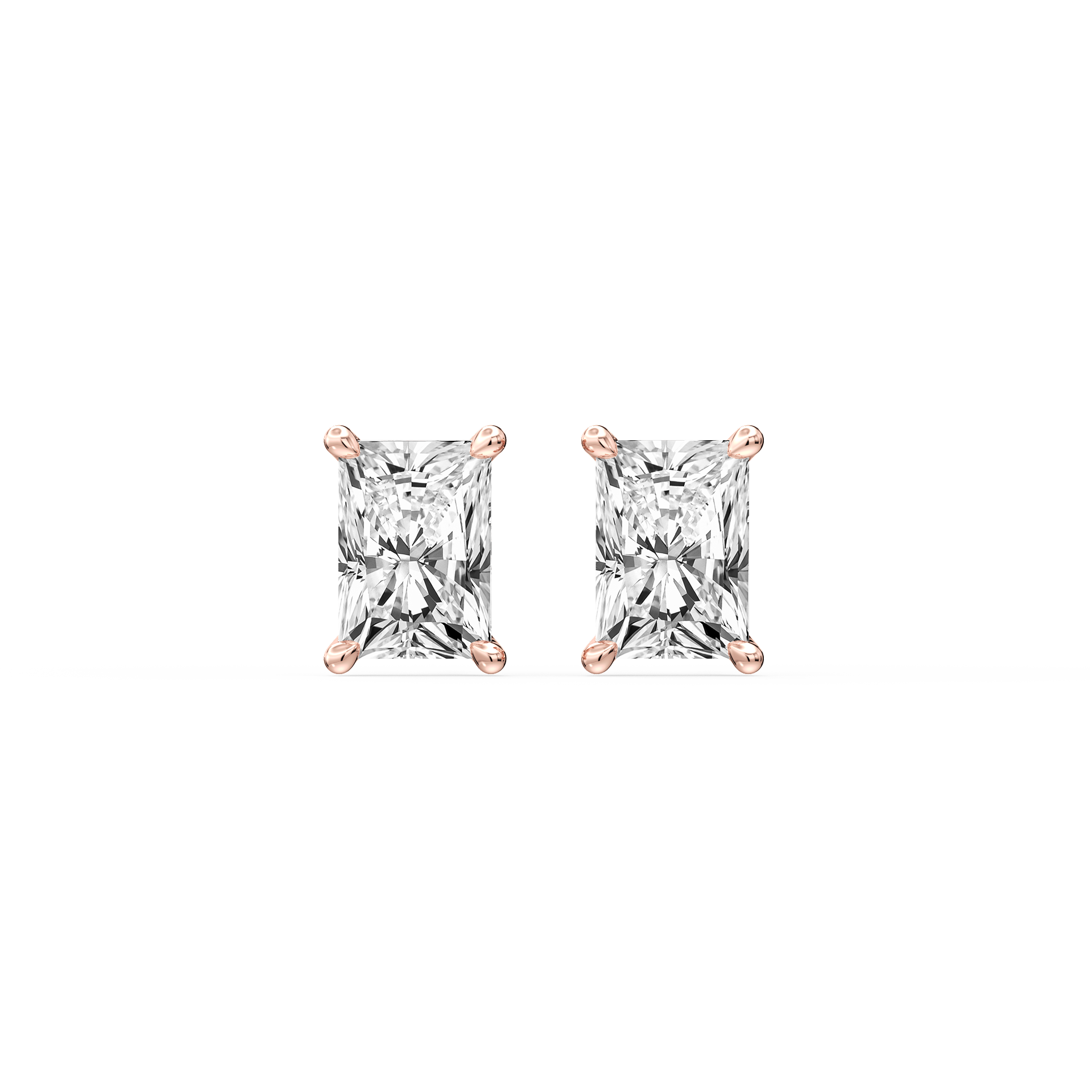 Lovea Claw Ohrstecker Schraubverschluss – Radiantschliff – Roségold