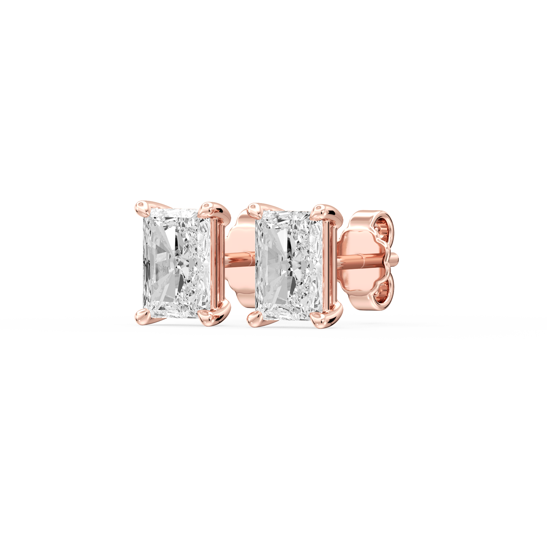 Lovea Claw Ohrstecker Schraubverschluss – Radiantschliff – Roségold