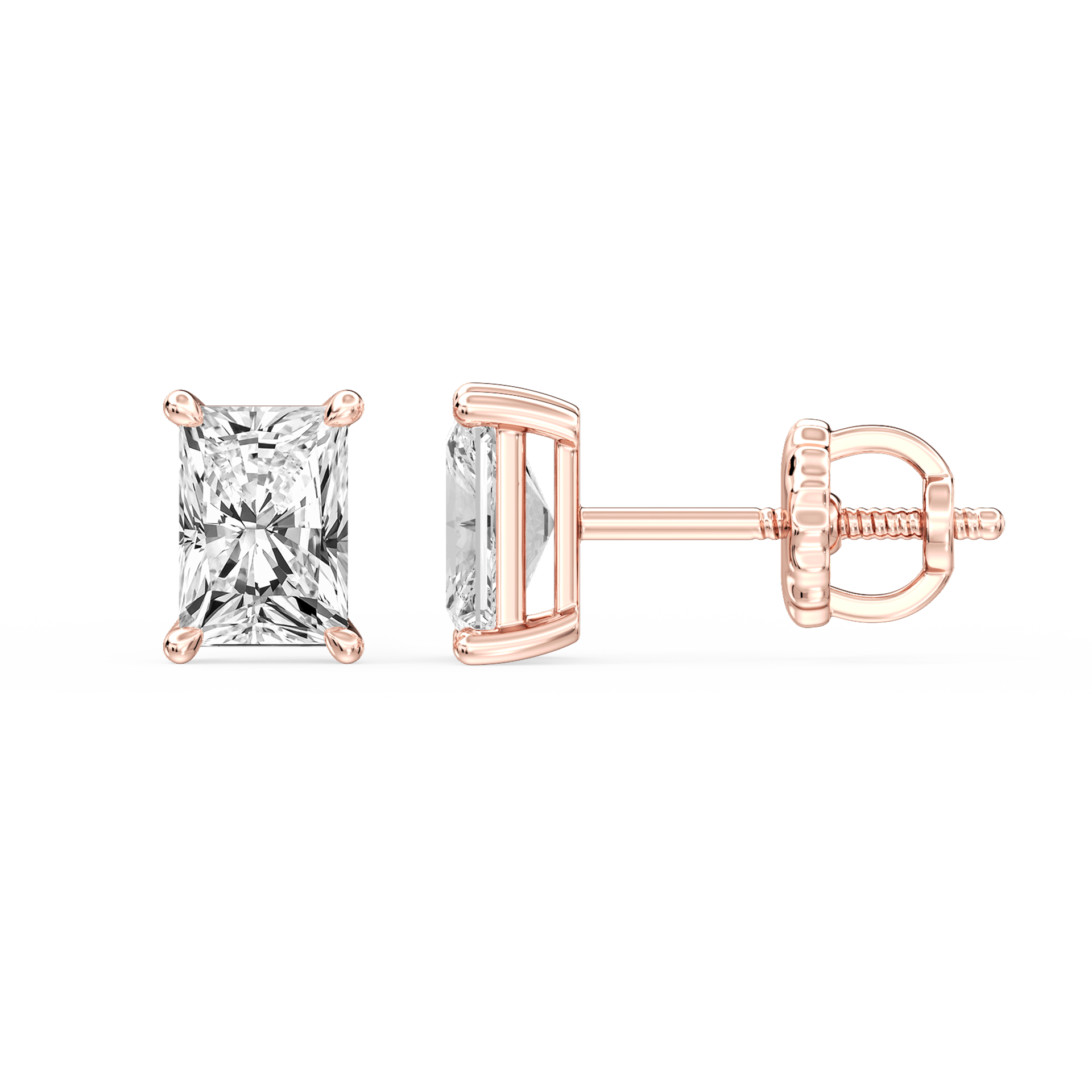 Lovea Claw Ohrstecker Schraubverschluss – Radiantschliff – Roségold
