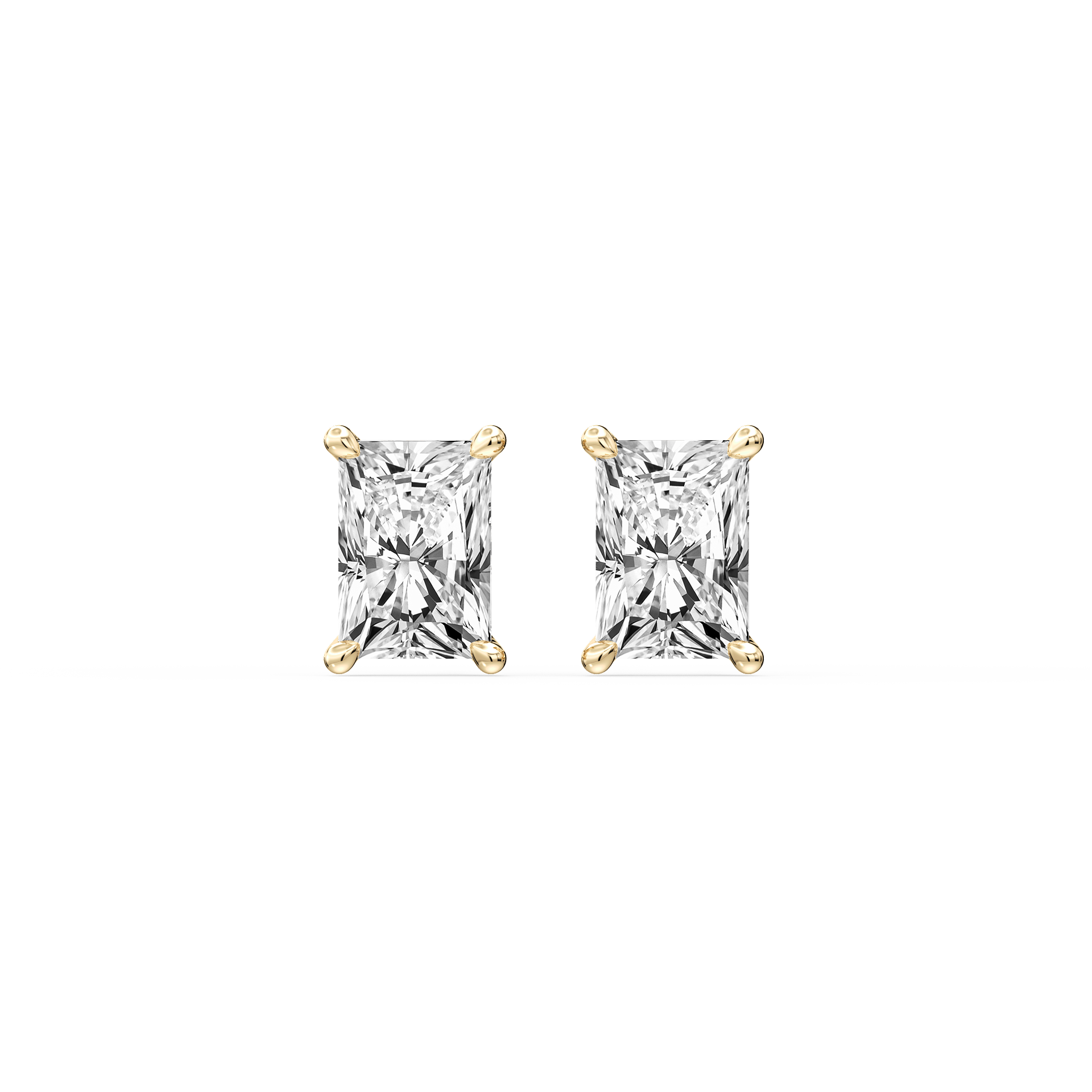 Lovea Claw Ohrstecker Schraubverschluss – Radiantschliff – Gelbgold
