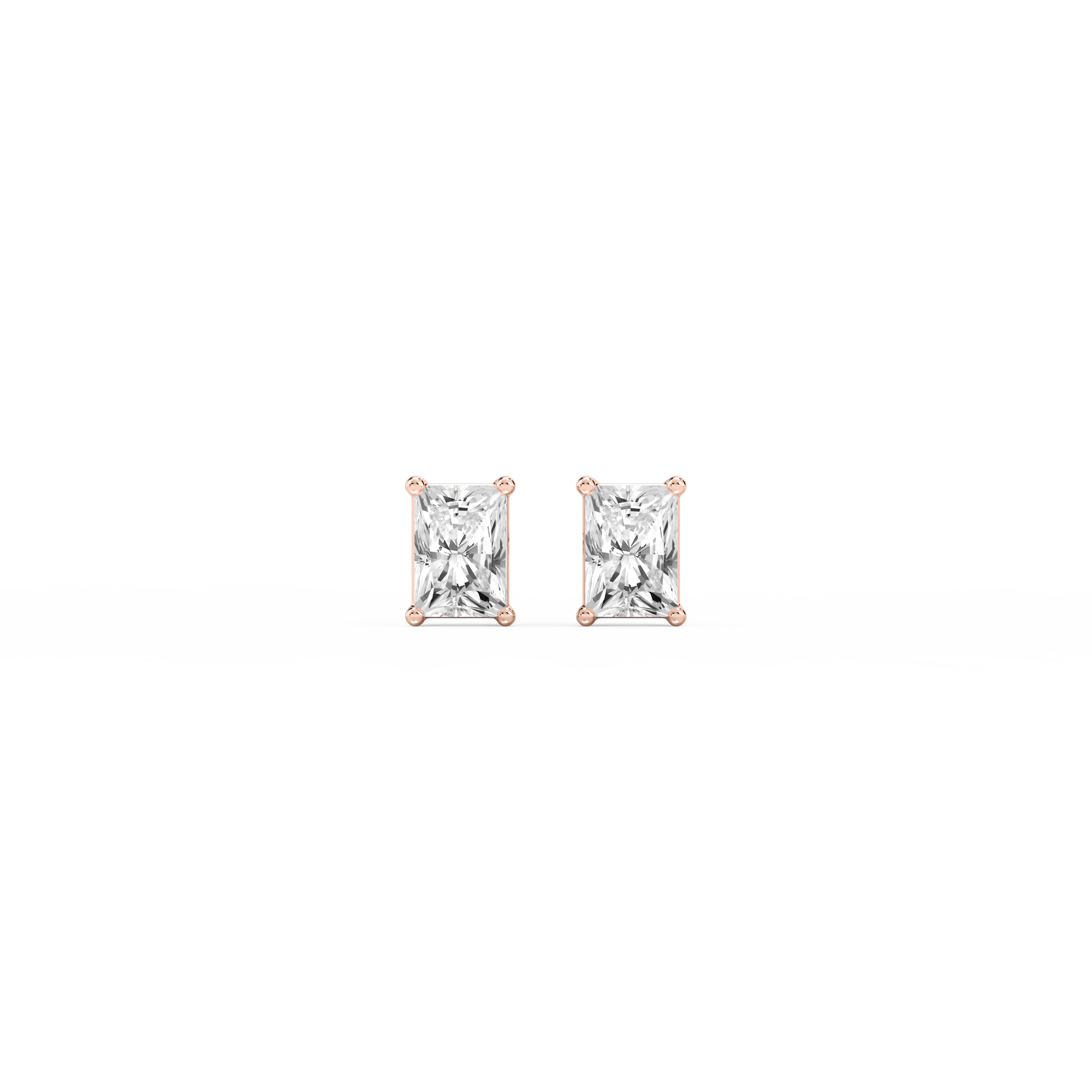 Lovea Classic Ohrstecker Steckverschluss – Radiantschliff – Roségold