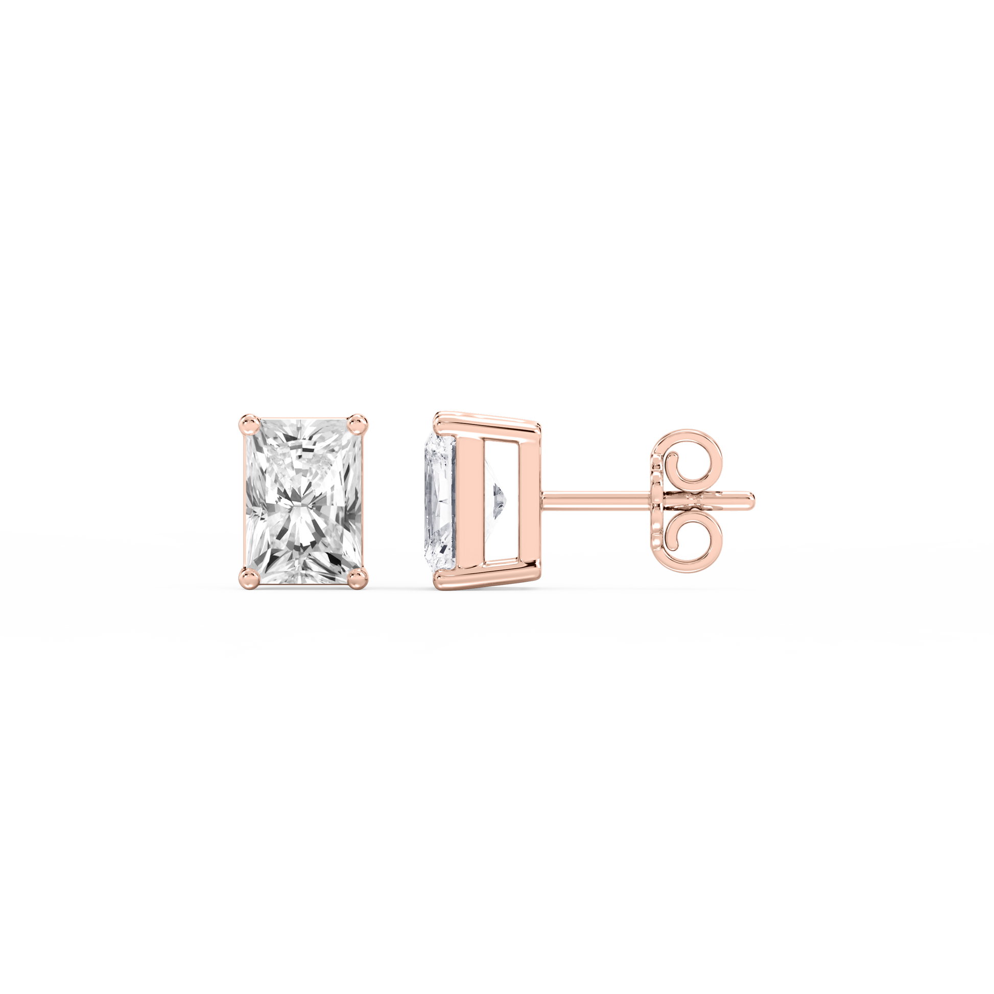 Lovea Classic Ohrstecker Steckverschluss – Radiantschliff – Roségold