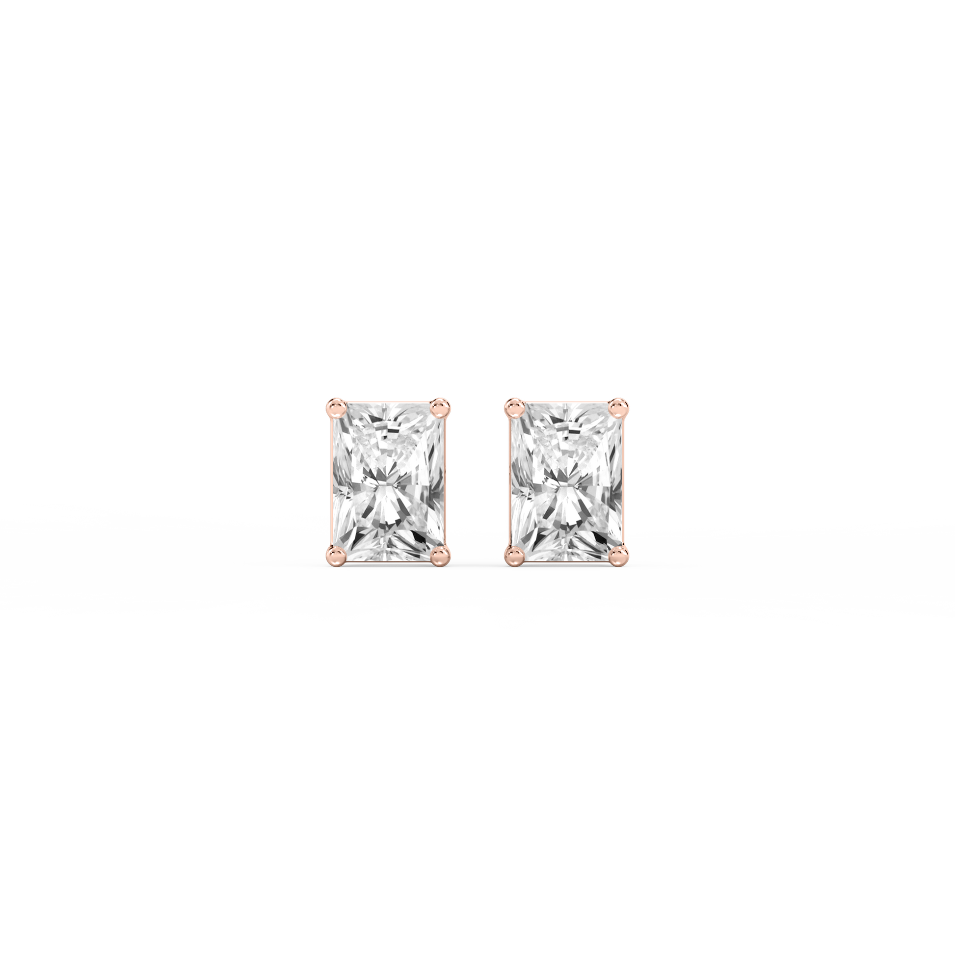 Lovea Classic Ohrstecker Steckverschluss – Radiantschliff – Roségold