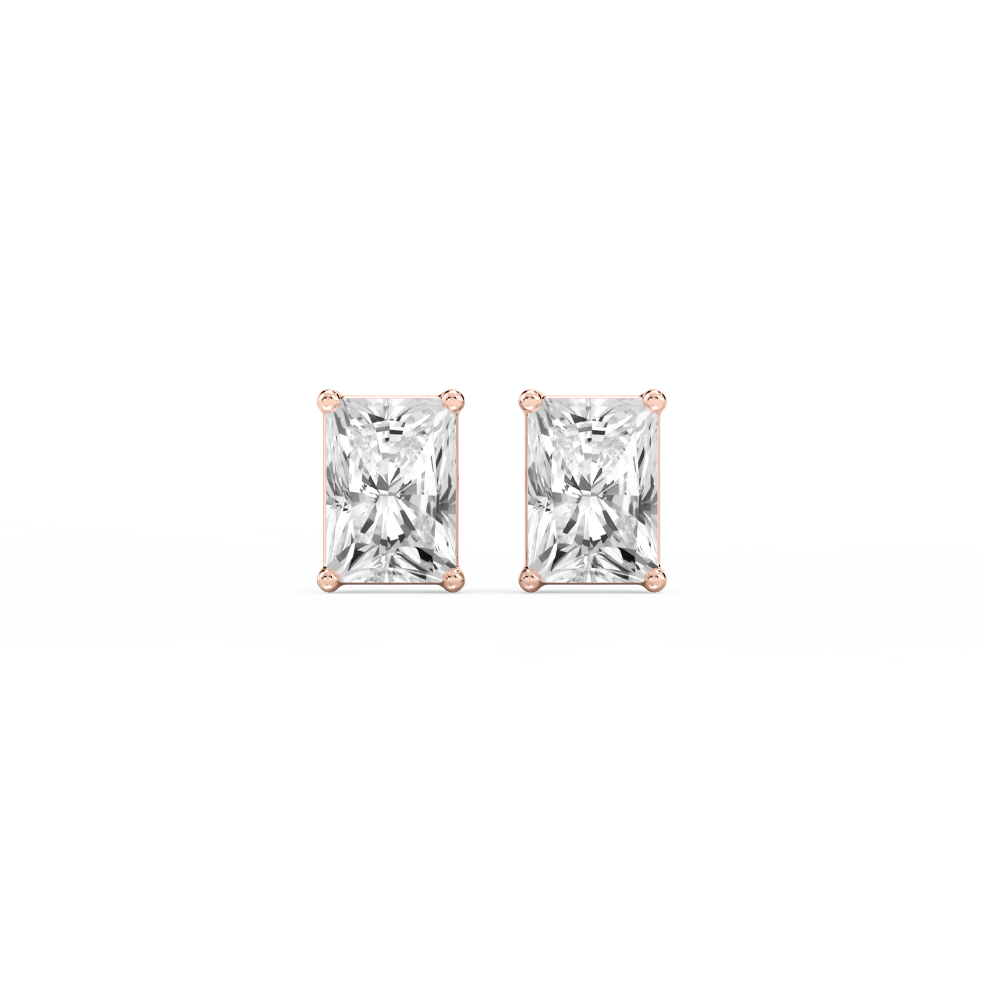 Lovea Classic Ohrstecker Steckverschluss – Radiantschliff – Roségold