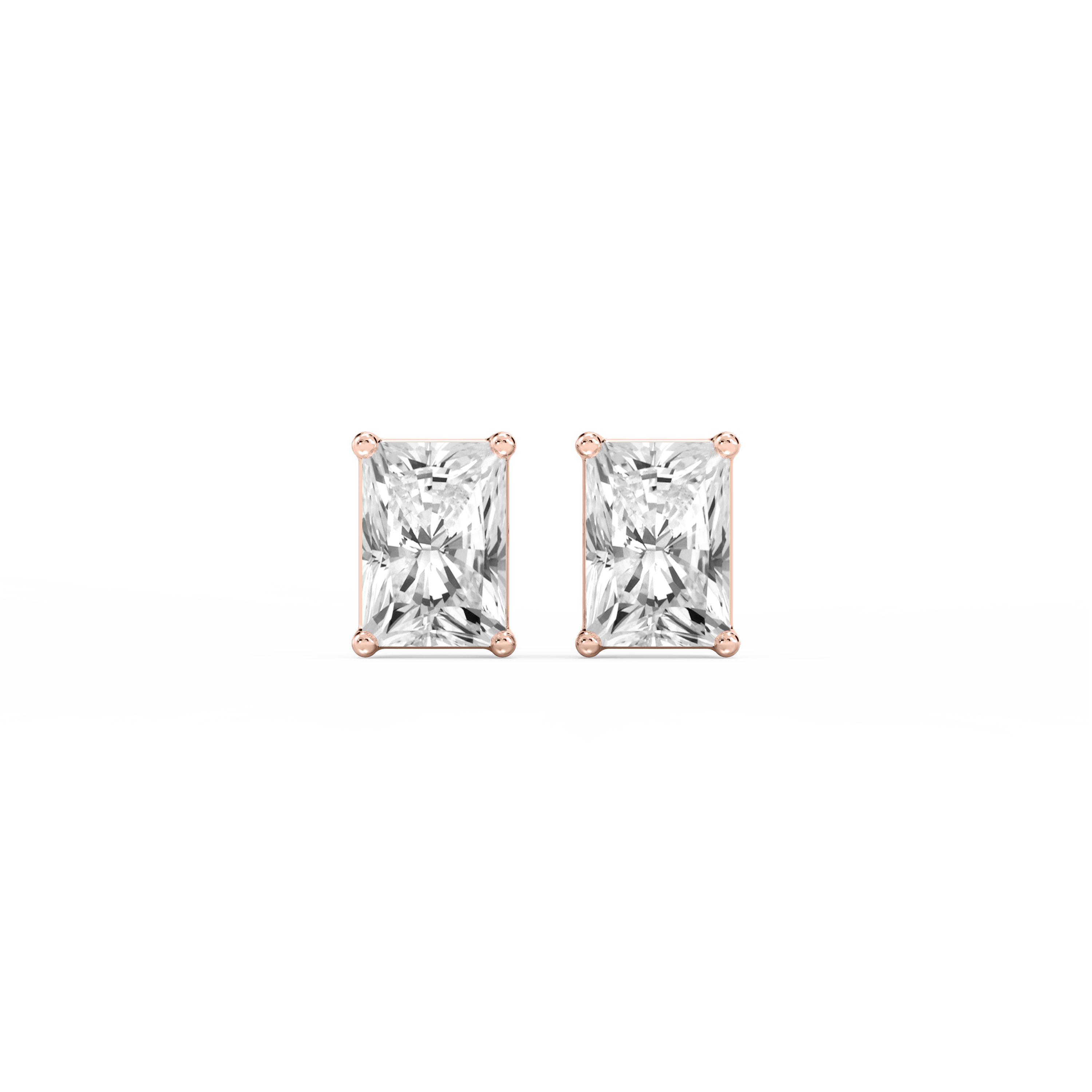 Lovea Classic Ohrstecker Steckverschluss – Radiantschliff – Roségold