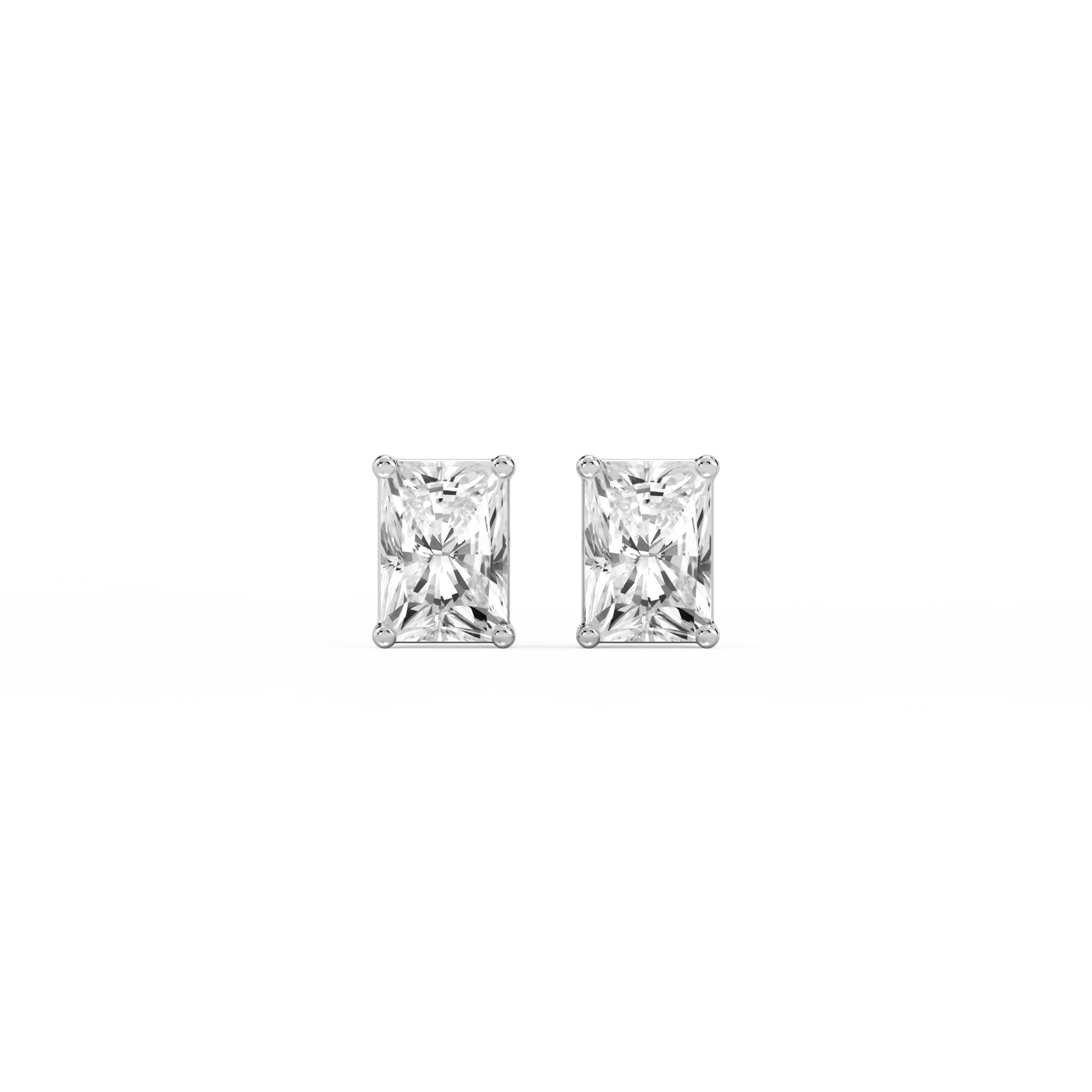 Lovea Classic Ohrstecker Steckverschluss – Radiantschliff – Weißgold