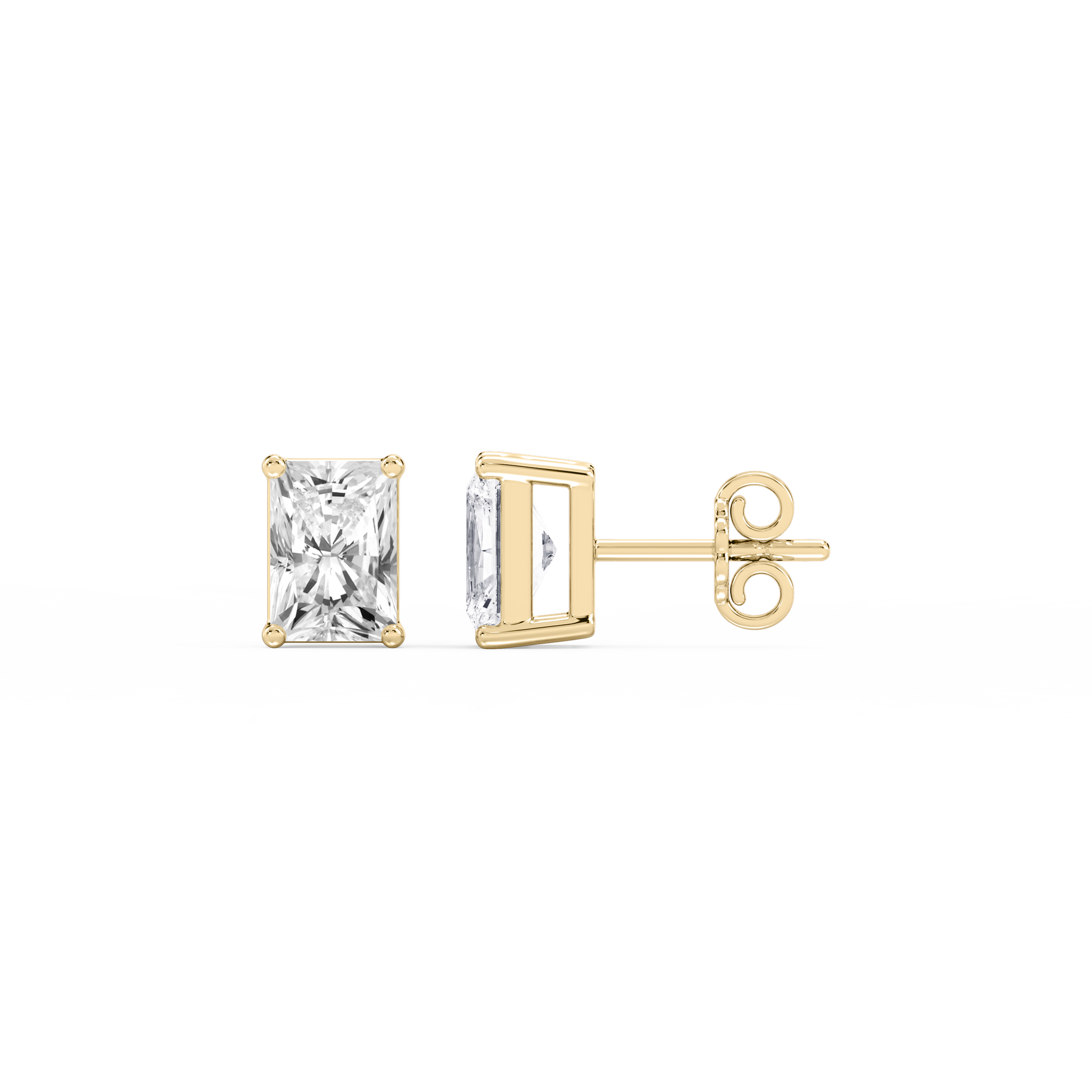 Lovea Classic Ohrstecker Steckverschluss – Radiantschliff – Gelbgold