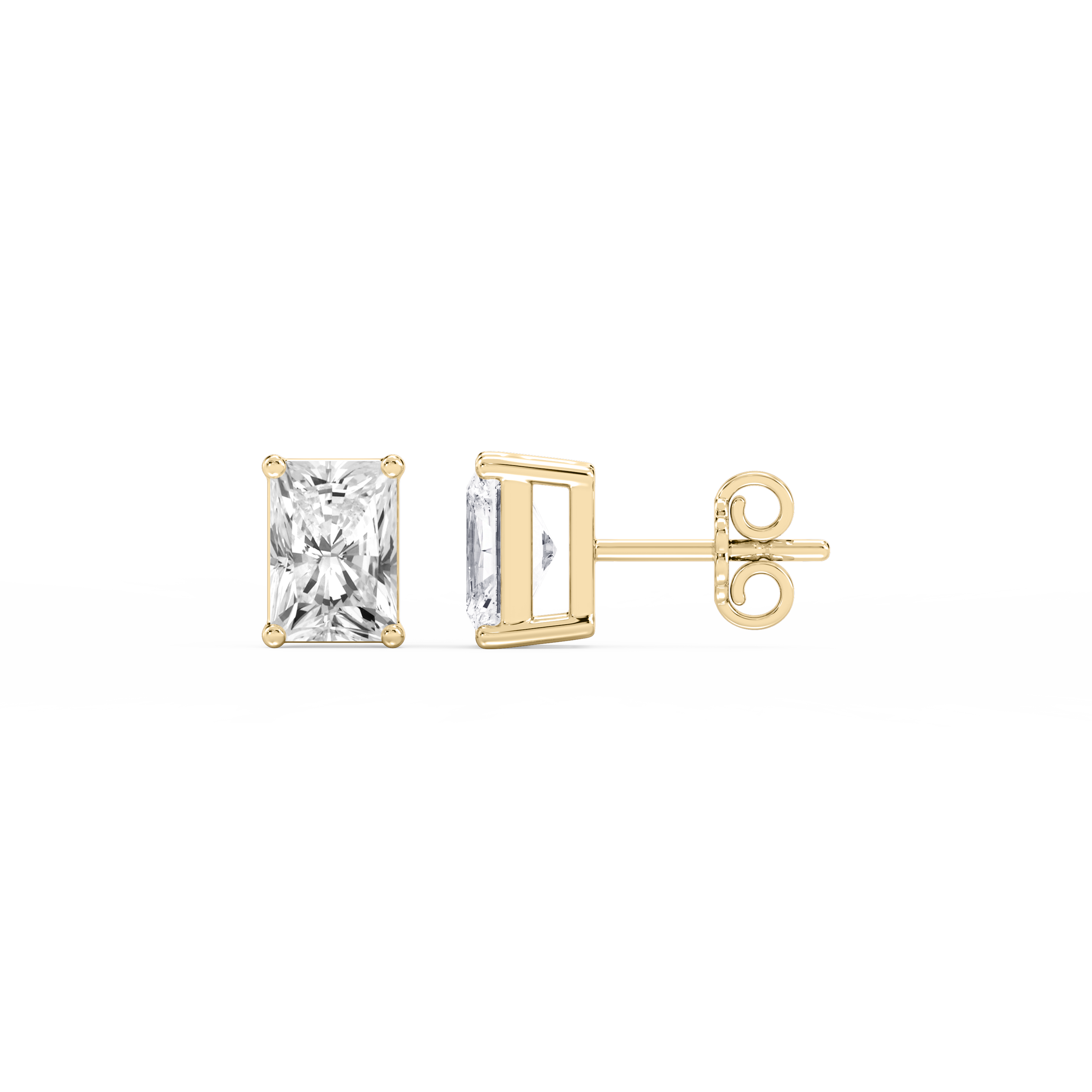Lovea Classic Ohrstecker Steckverschluss – Radiantschliff – Gelbgold