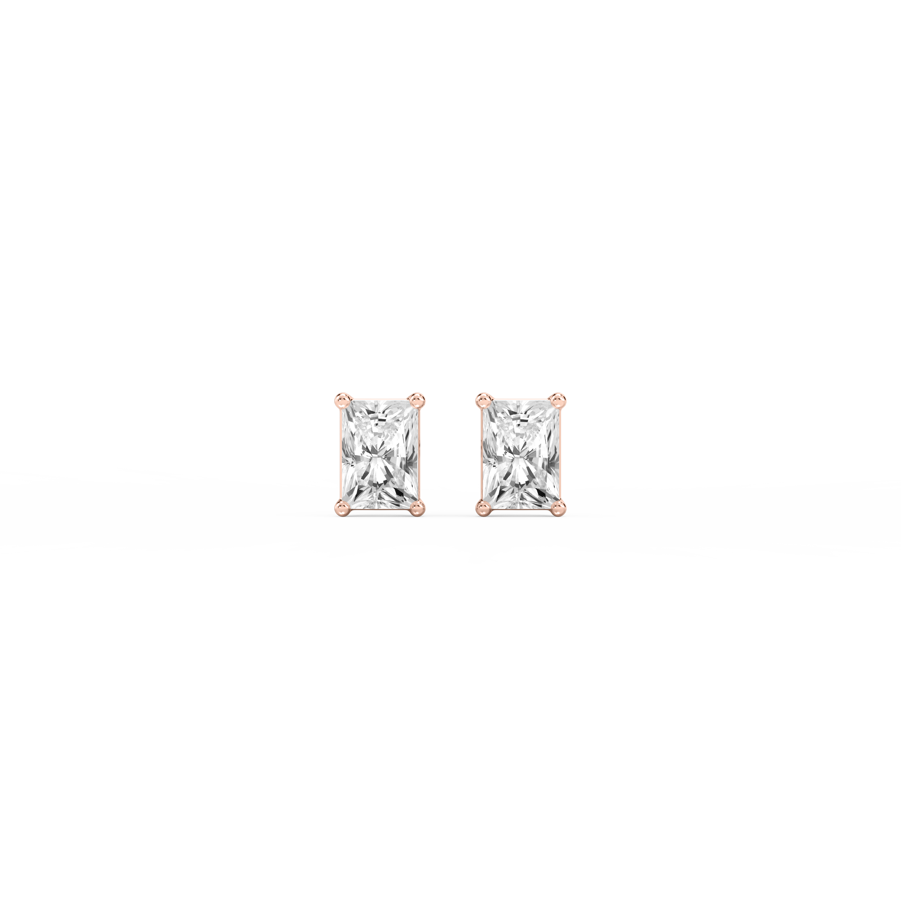 Lovea Classic Ohrstecker Schraubverschluss – Radiantschliff – Roségold