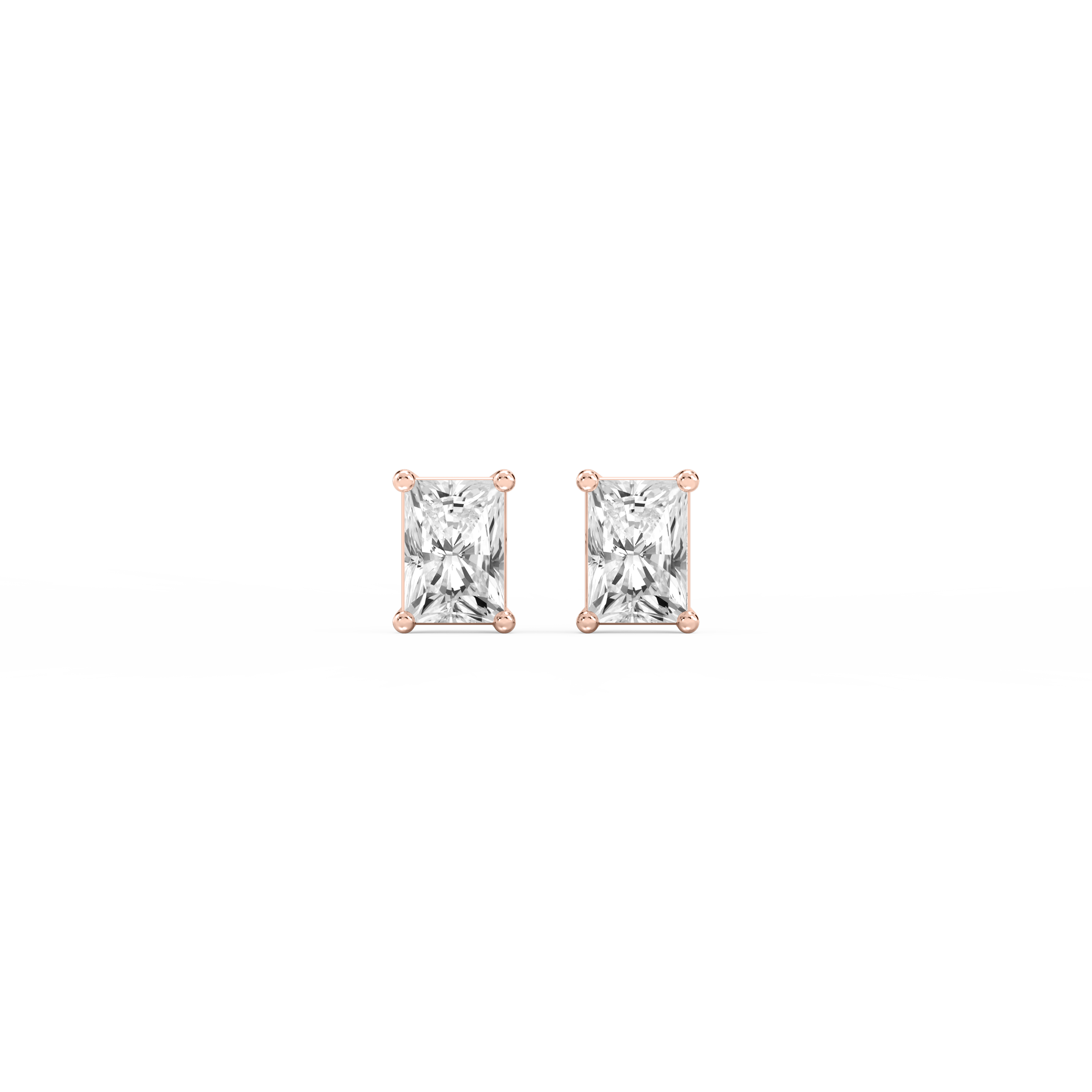 Lovea Classic Ohrstecker Schraubverschluss – Radiantschliff – Roségold