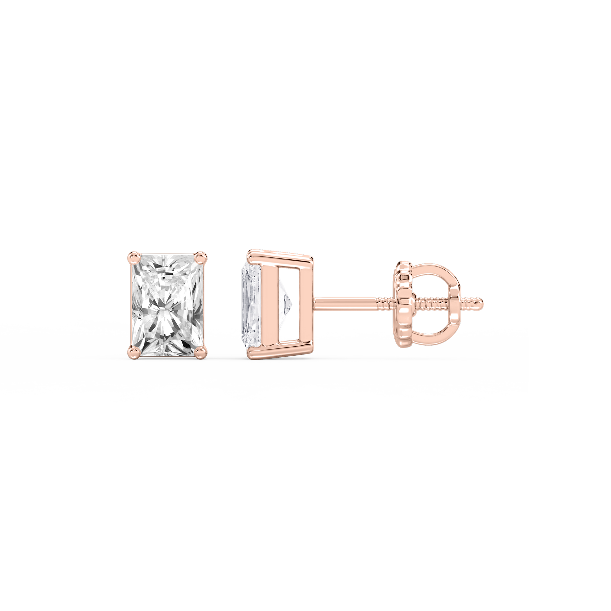 Lovea Classic Ohrstecker Schraubverschluss – Radiantschliff – Roségold