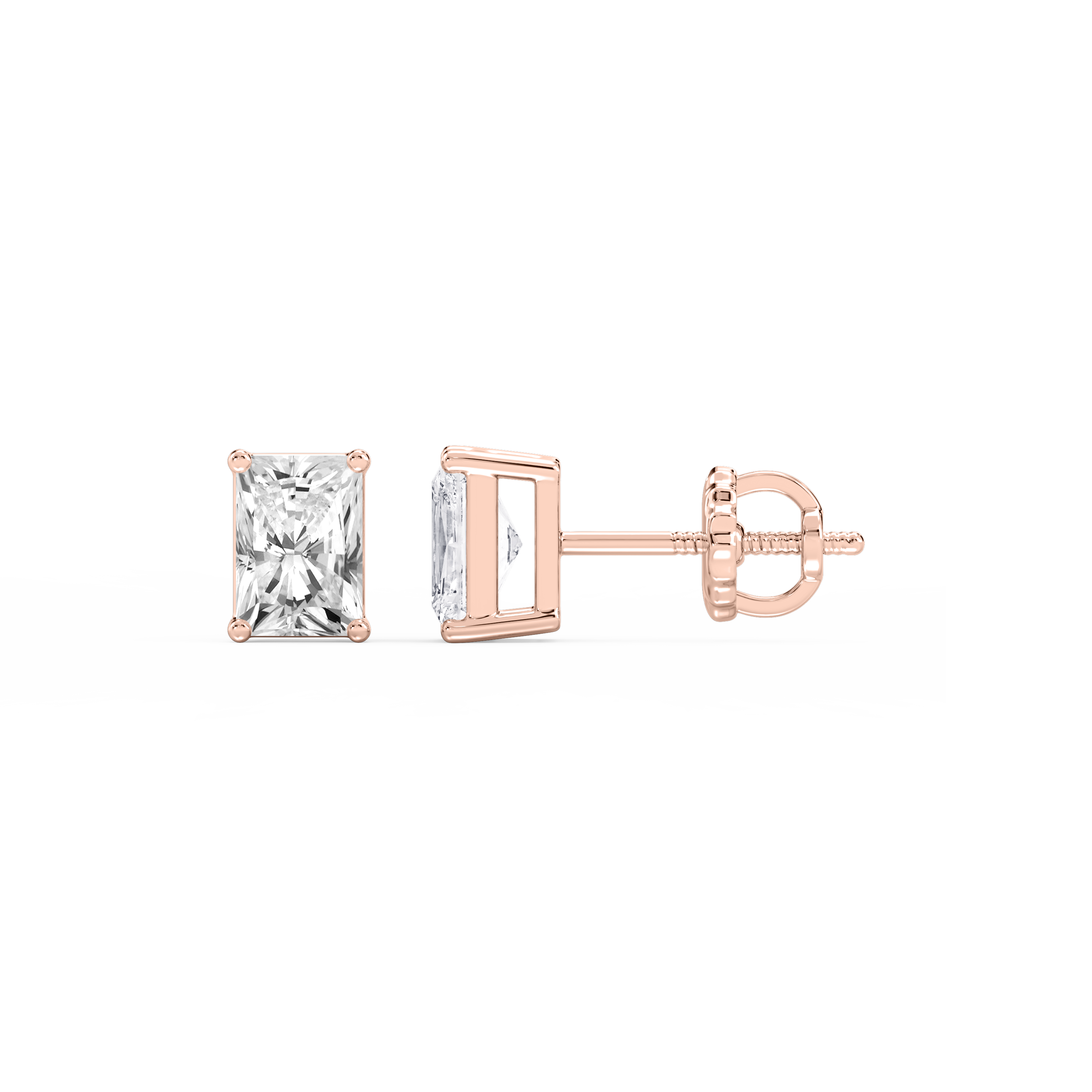 Lovea Classic Ohrstecker Schraubverschluss – Radiantschliff – Roségold