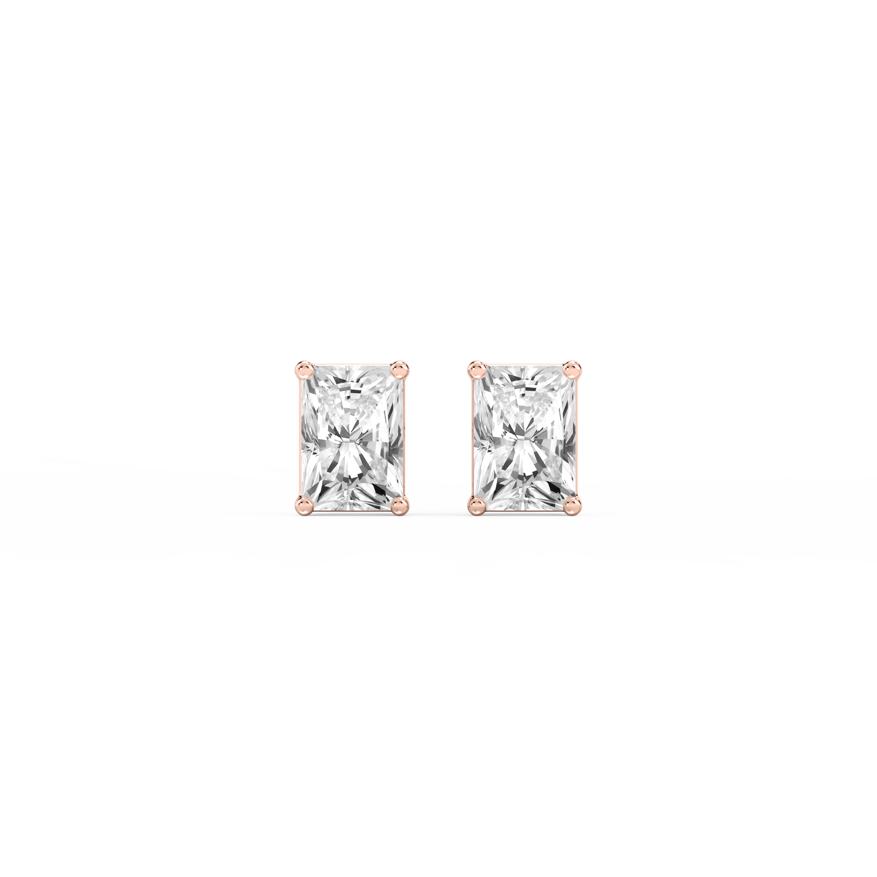 Lovea Classic Ohrstecker Schraubverschluss – Radiantschliff – Roségold