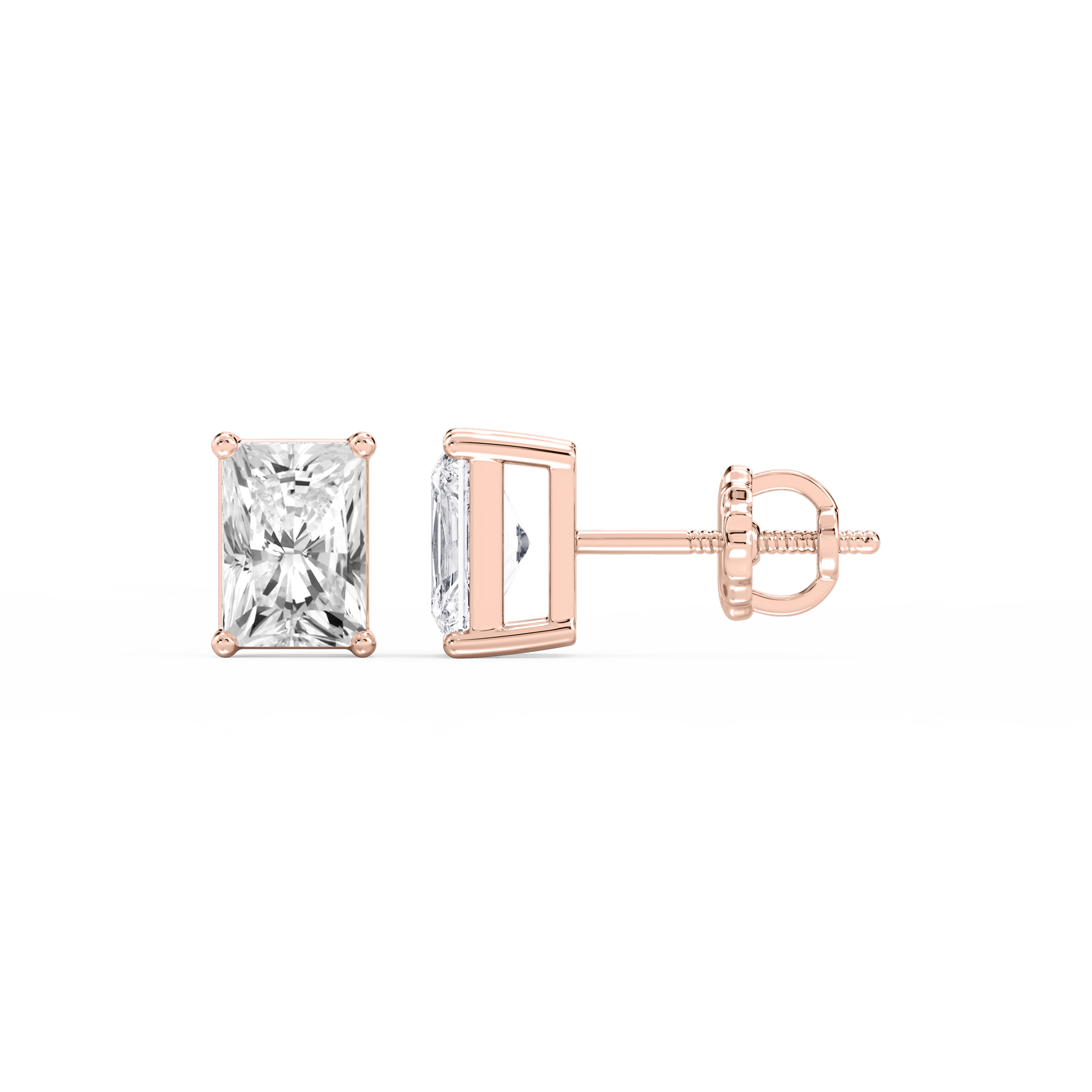 Lovea Classic Ohrstecker Schraubverschluss – Radiantschliff – Roségold