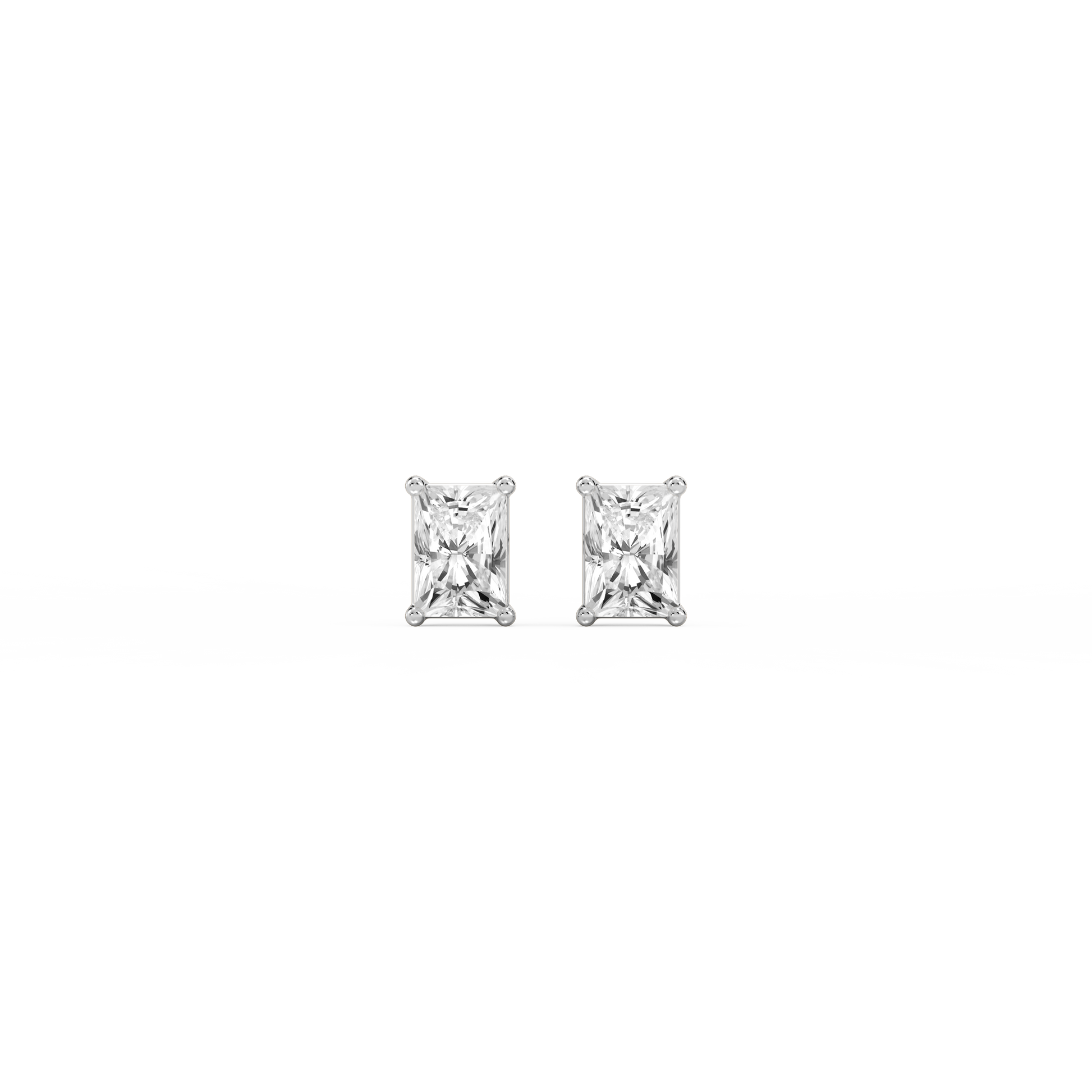 Lovea Classic Ohrstecker Schraubverschluss – Radiantschliff – Weißgold