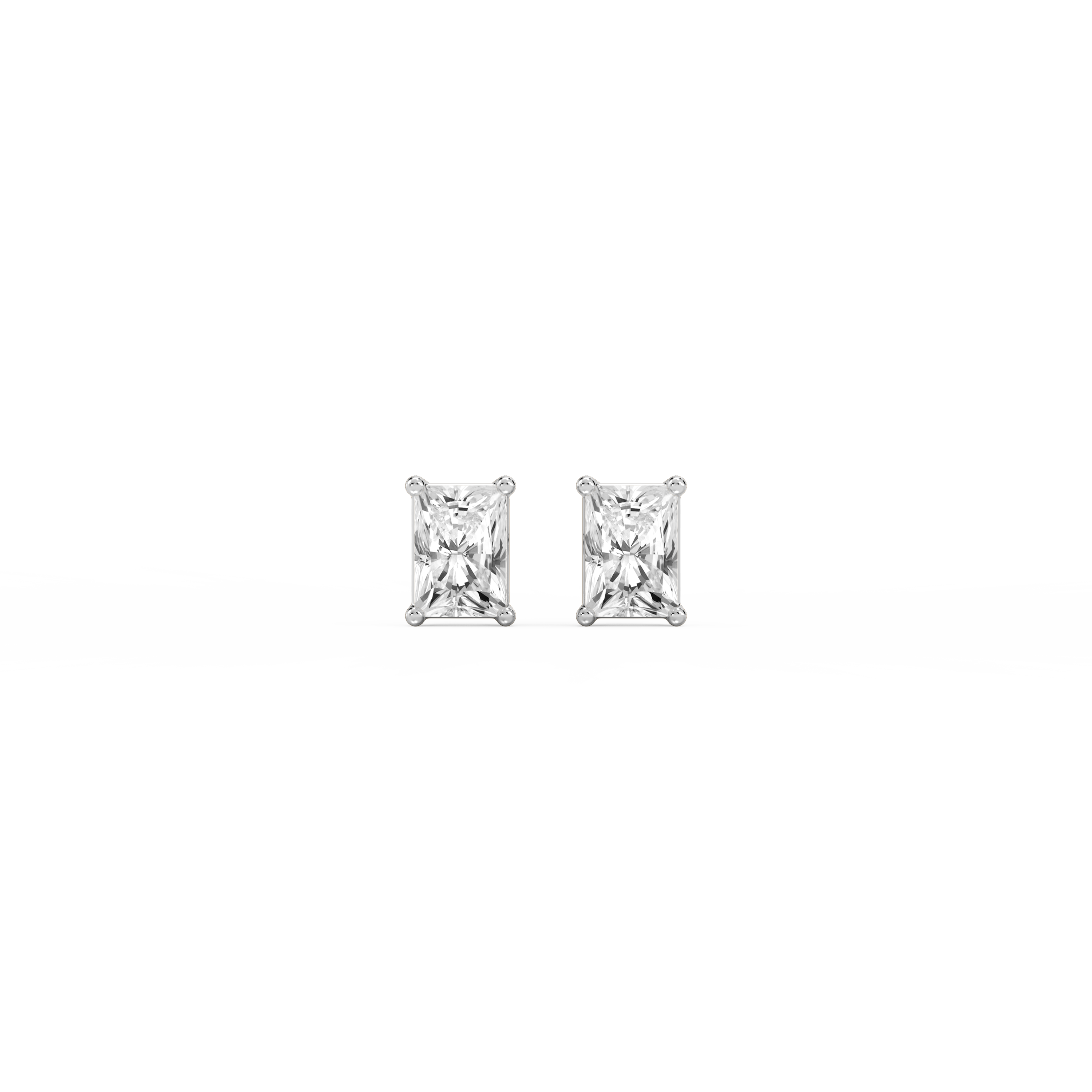 Lovea Classic Ohrstecker Schraubverschluss – Radiantschliff – Weißgold