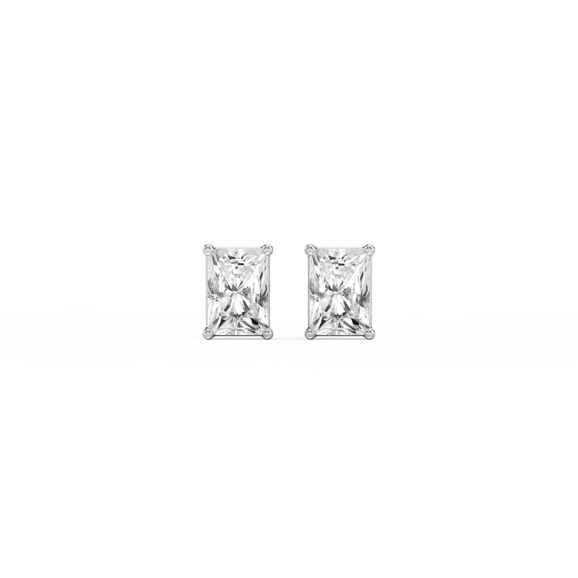 Lovea Classic Ohrstecker Schraubverschluss – Radiantschliff – Weißgold