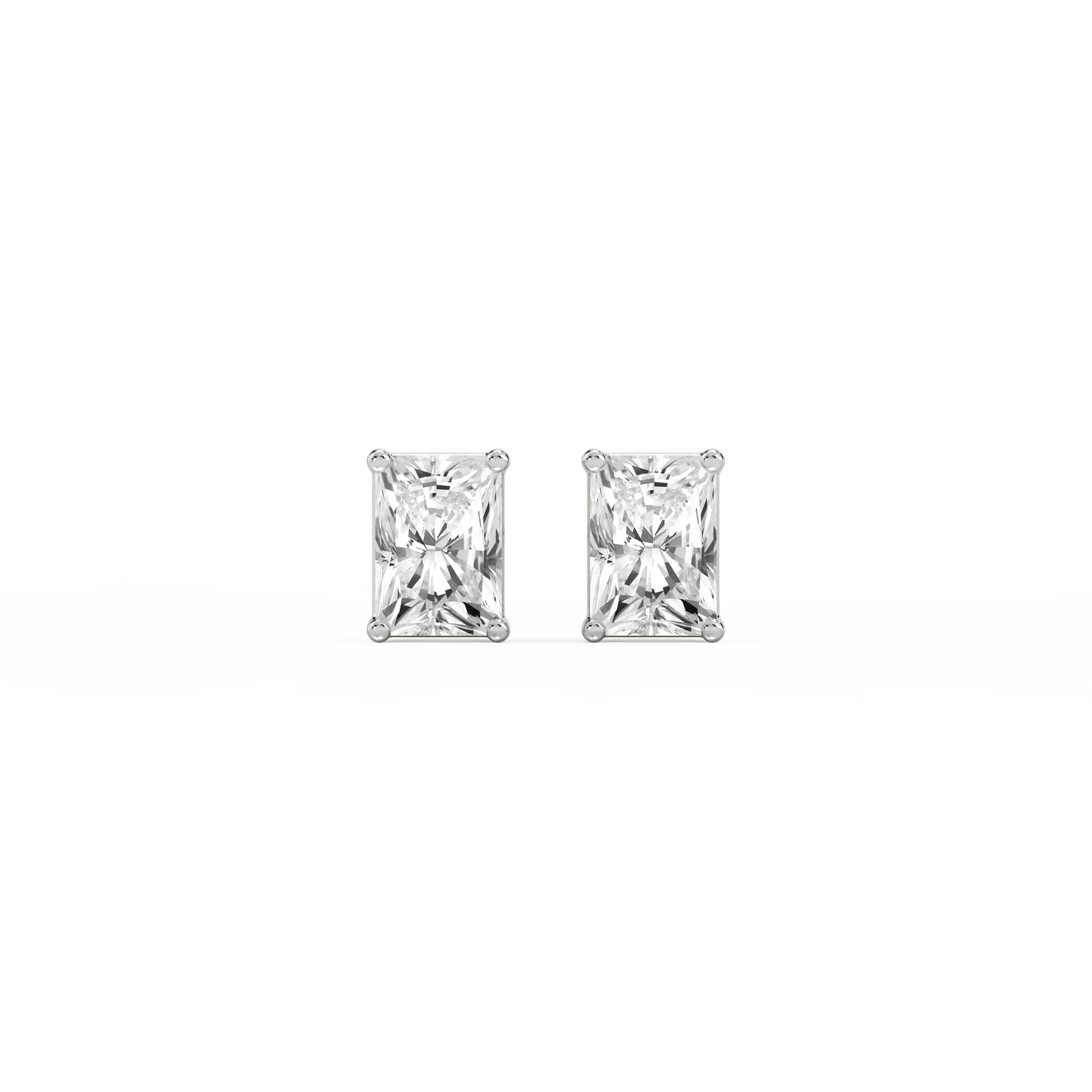 Lovea Classic Ohrstecker Schraubverschluss – Radiantschliff – Weißgold