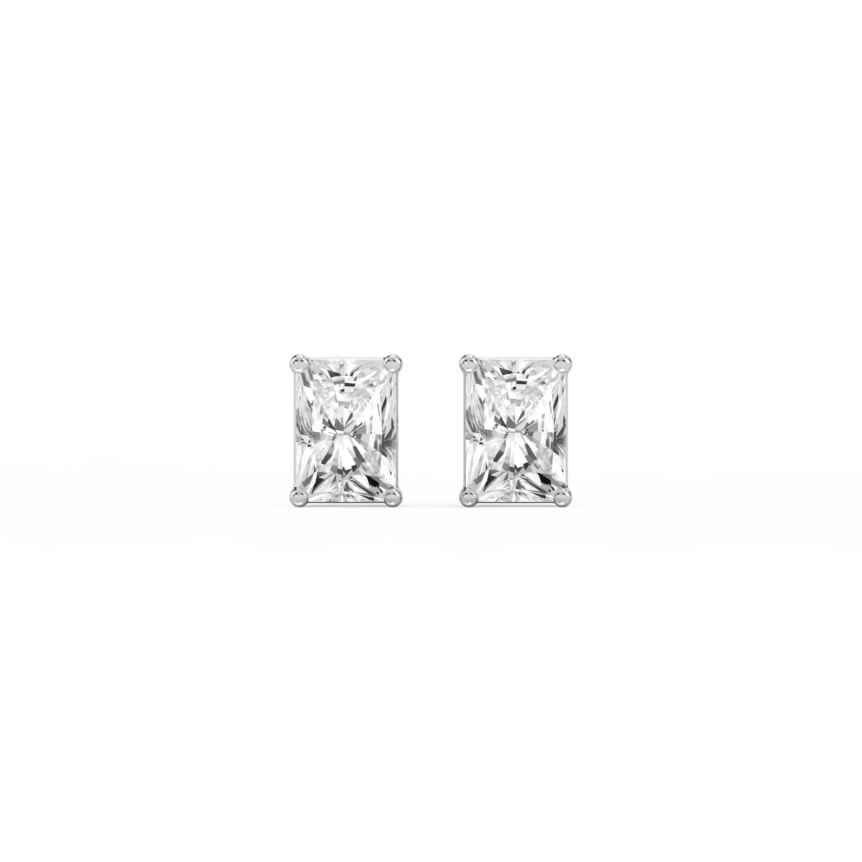 Lovea Classic Ohrstecker Schraubverschluss – Radiantschliff – Weißgold