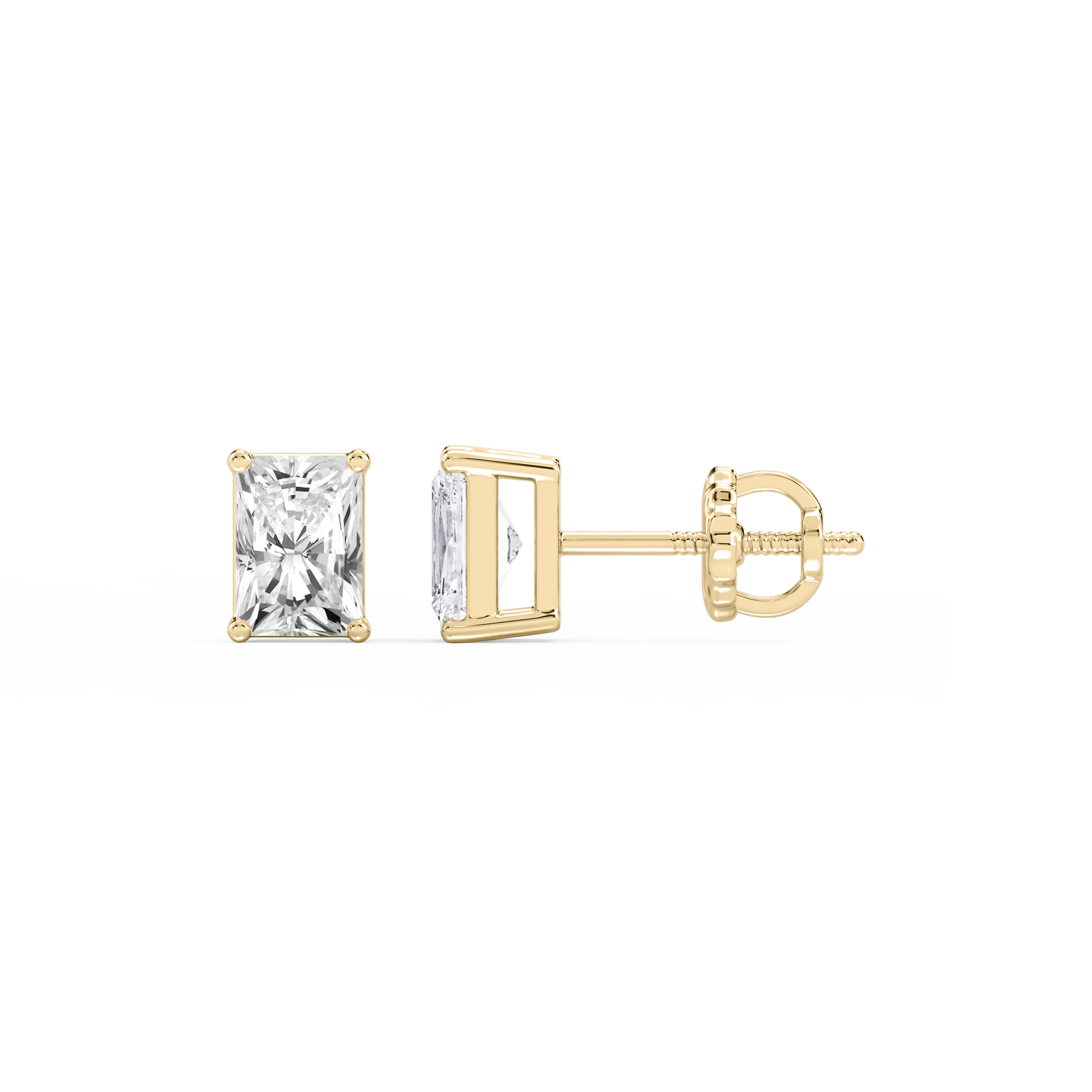 Lovea Classic Ohrstecker Schraubverschluss – Radiantschliff – Gelbgold