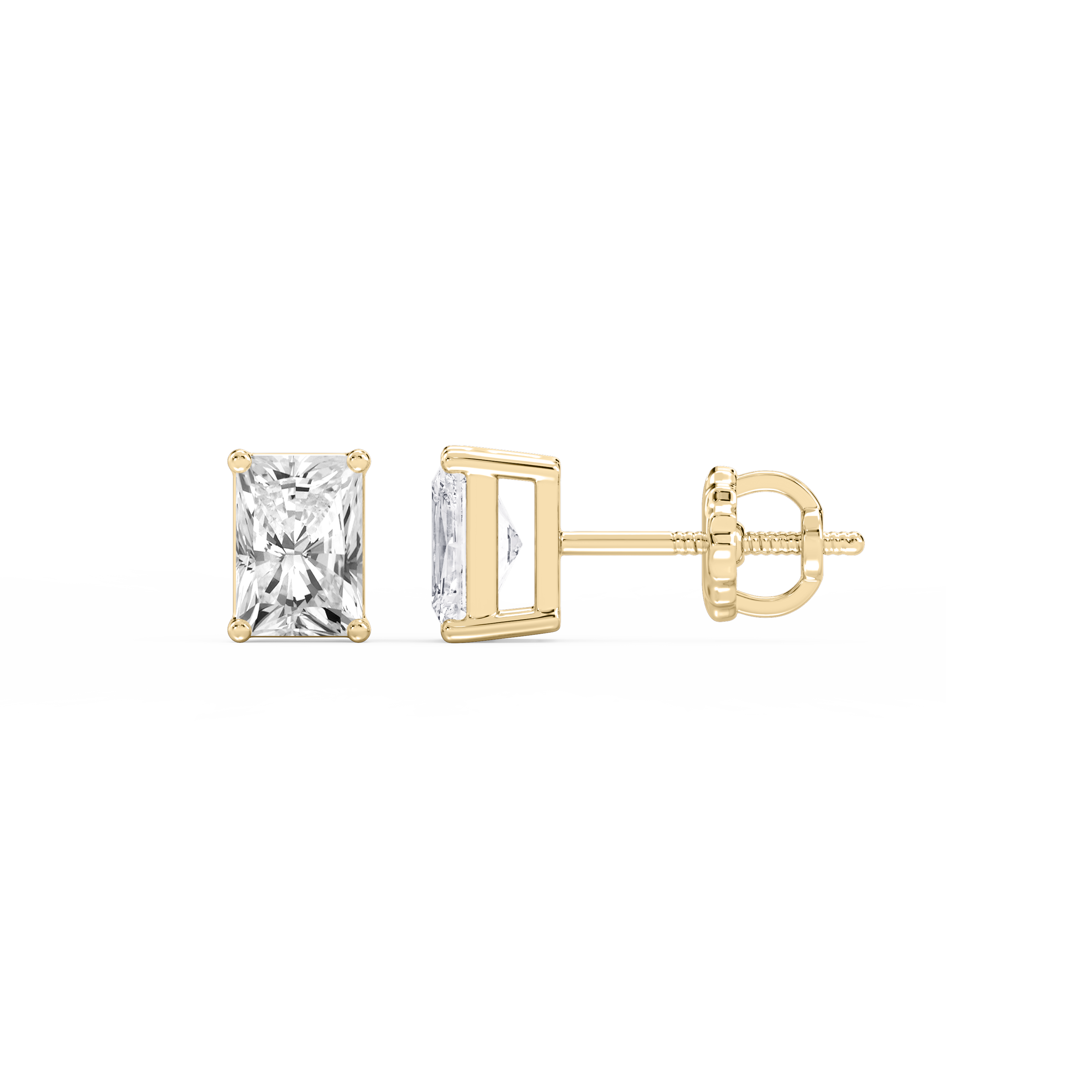 Lovea Classic Ohrstecker Schraubverschluss – Radiantschliff – Gelbgold