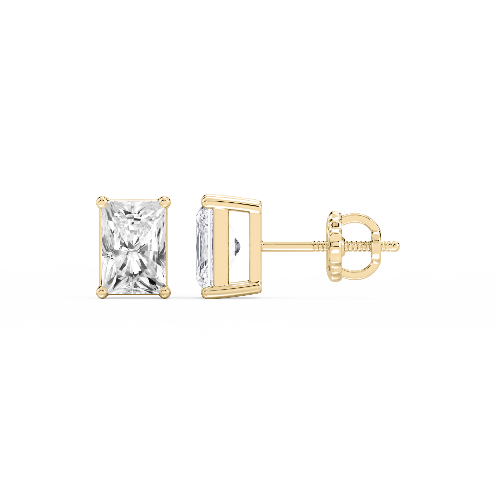 Lovea Classic Ohrstecker Schraubverschluss – Radiantschliff – Gelbgold