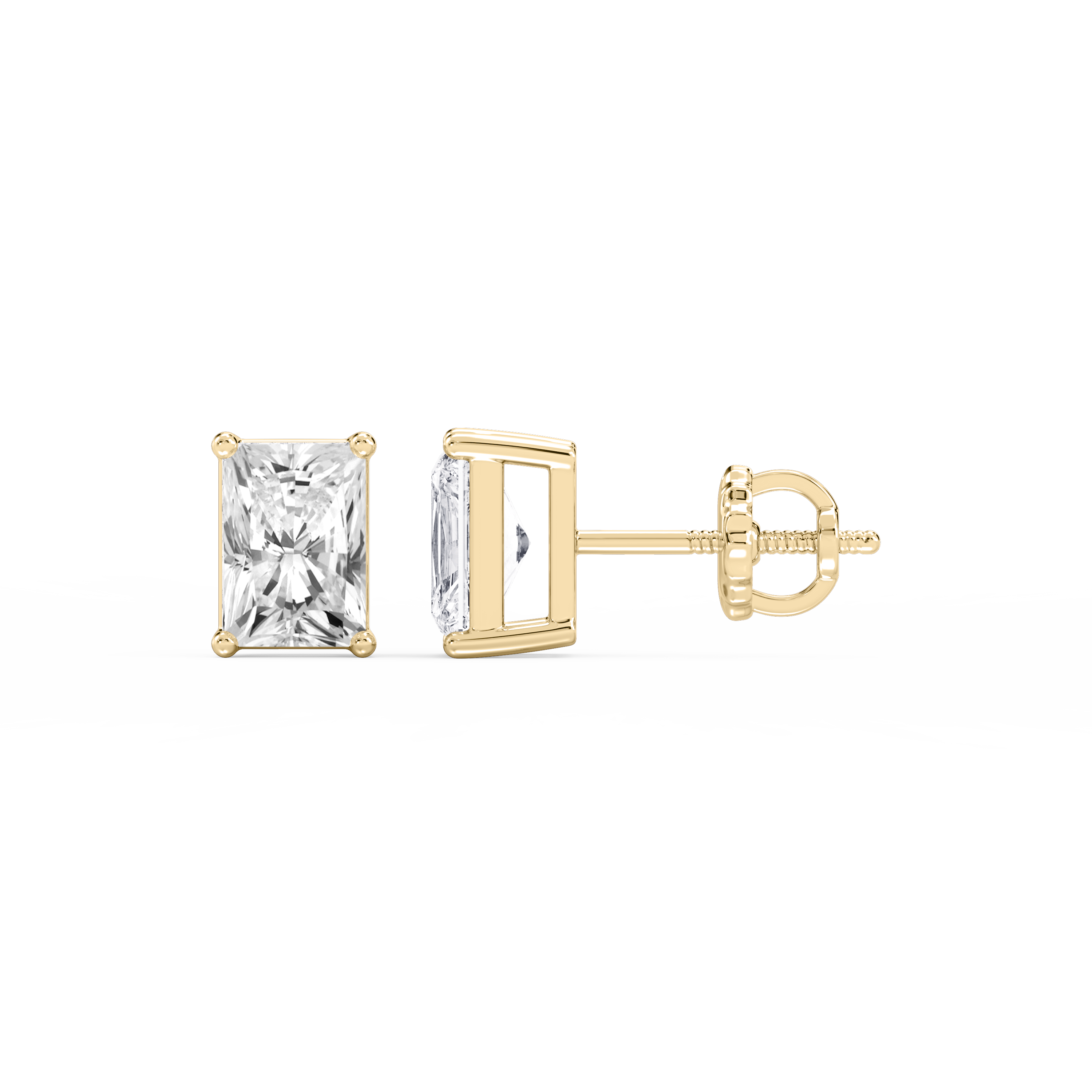 Lovea Classic Ohrstecker Schraubverschluss – Radiantschliff – Gelbgold