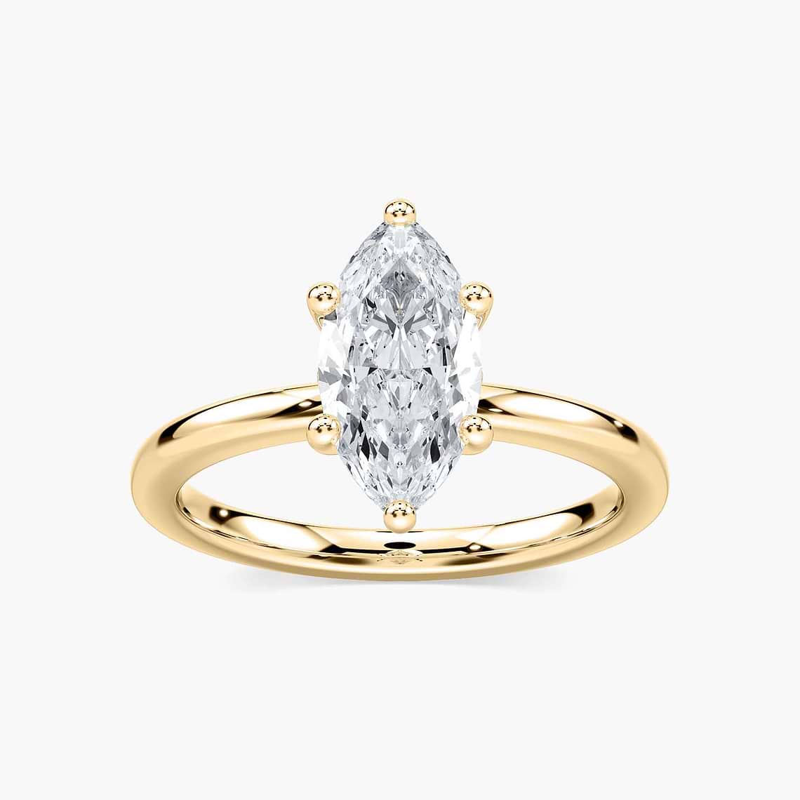 Rosey Verlobungsring – Gelbgold
