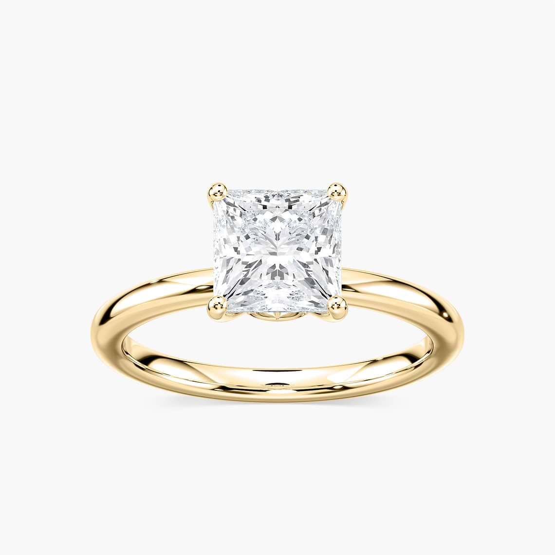 Rosey Verlobungsring – Gelbgold