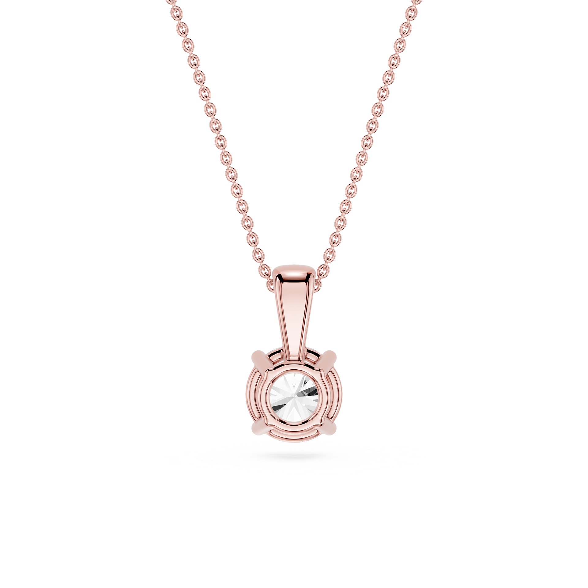 Lovea Solitär Anhänger – Rundschliff – Roségold