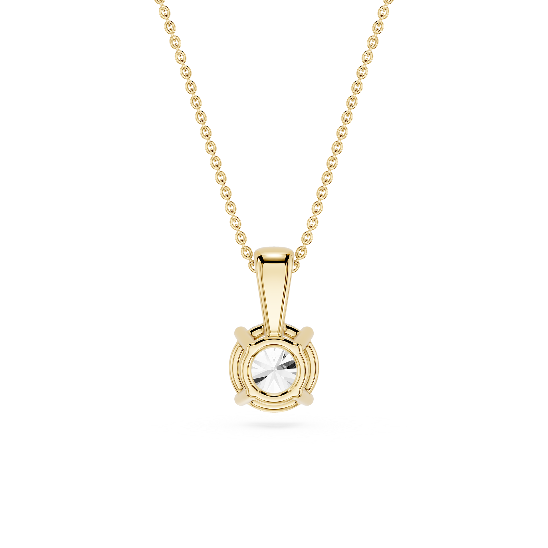 Lovea Solitär Anhänger – Rundschliff – Gelbgold