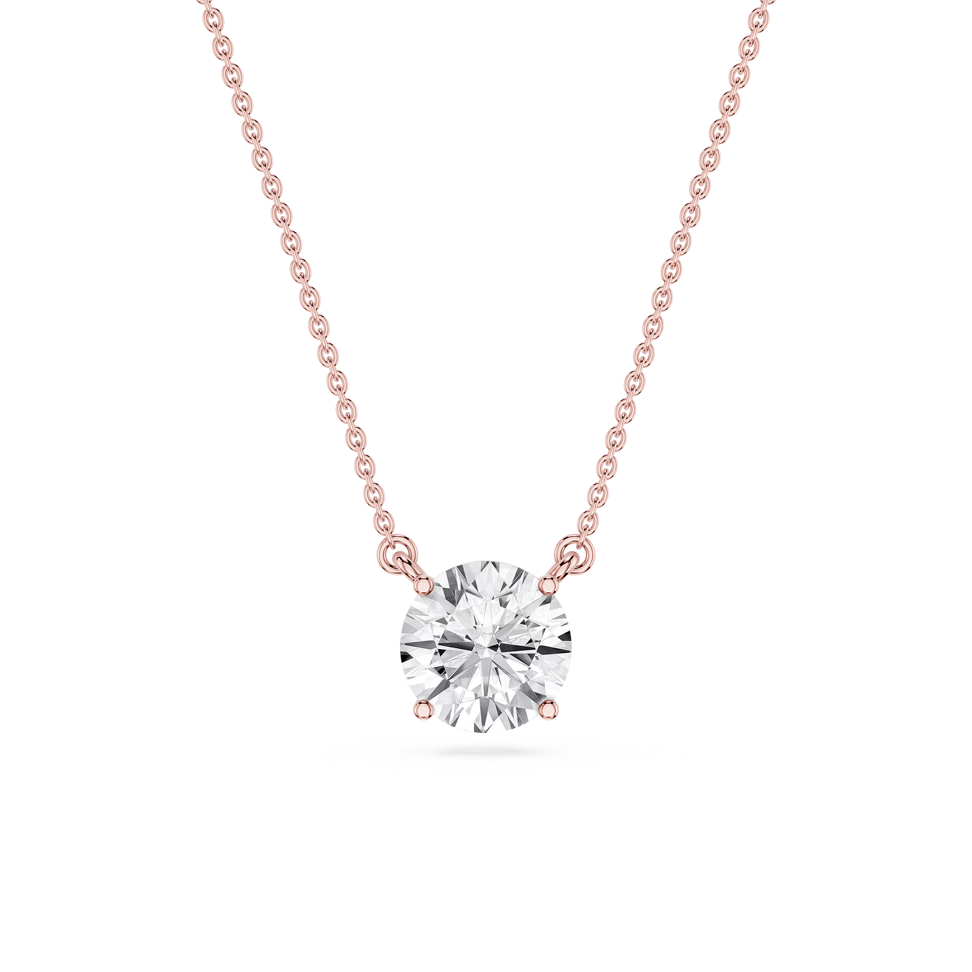 Lovea Classic Anhänger – Rundschliff – Roségold
