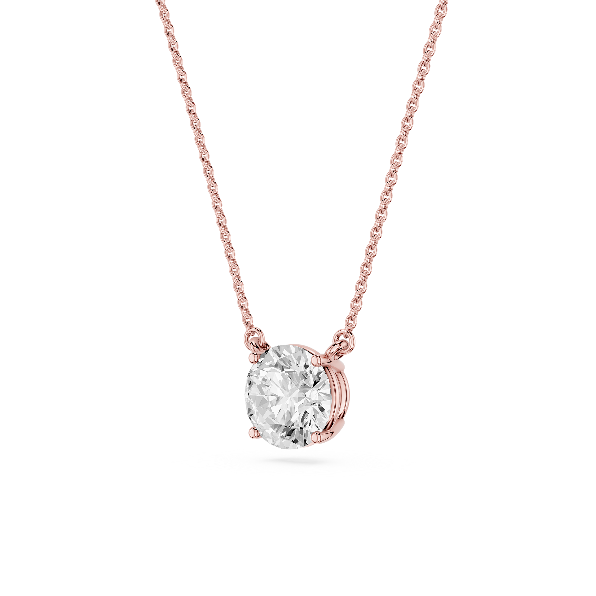 Lovea Classic Anhänger – Rundschliff – Roségold