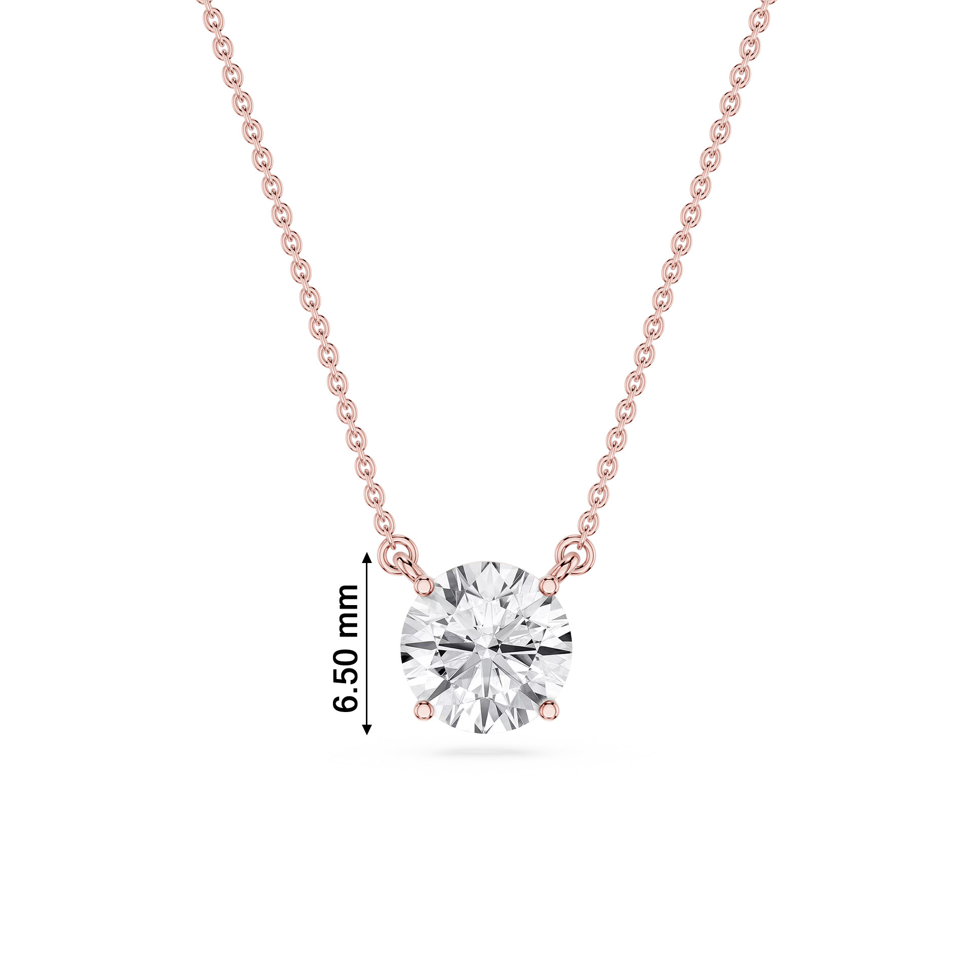Lovea Classic Anhänger – Rundschliff – Roségold