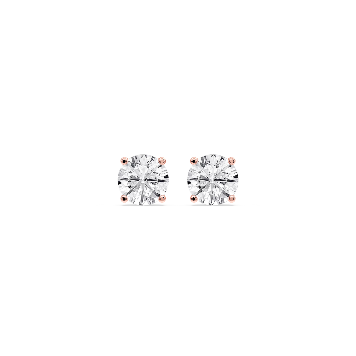 Lovea Classic Ohrstecker Sicherheitsverschluss – Rundschliff – Roségold