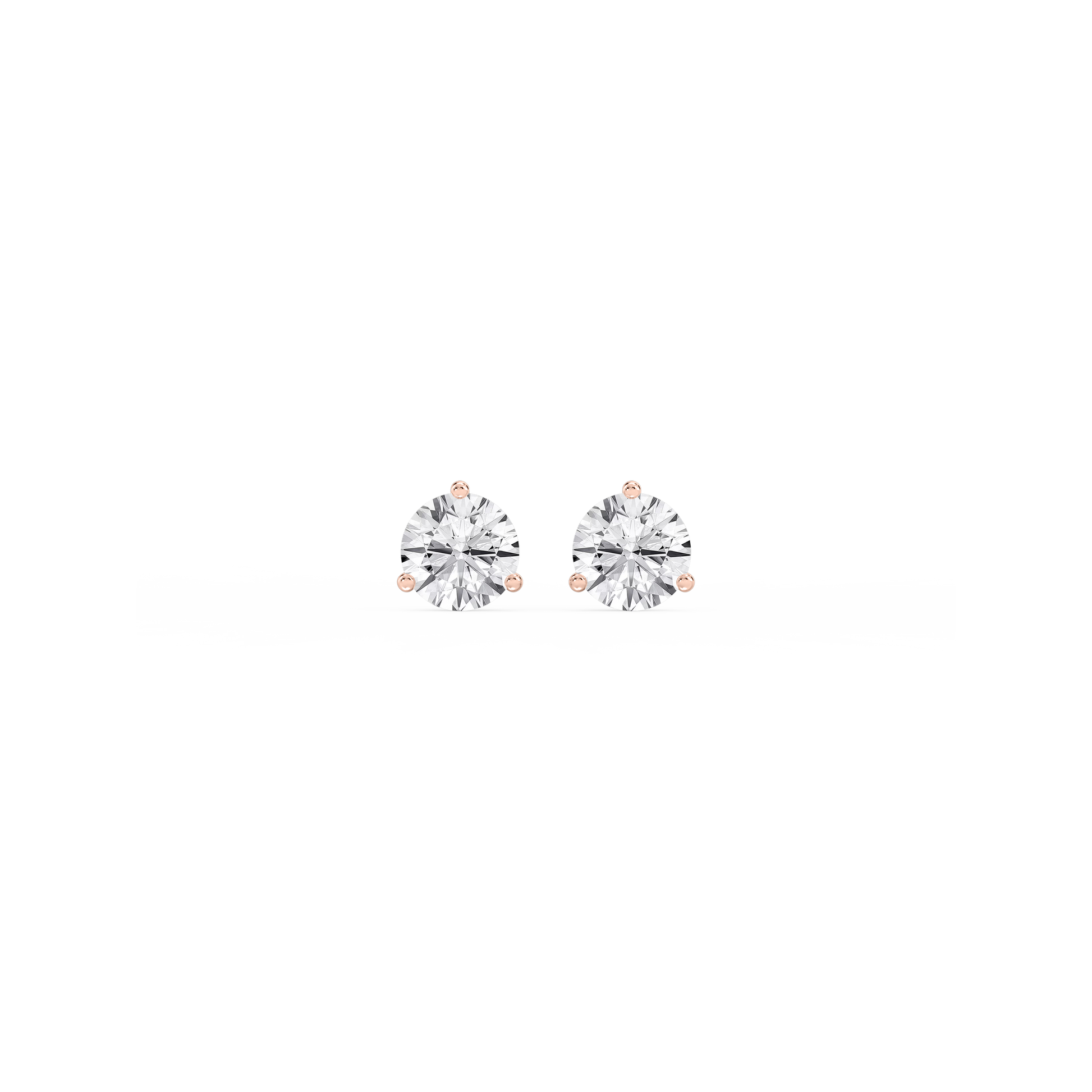 Lovea Martini Ohrstecker Steckverschluss – Rundschliff – Roségold