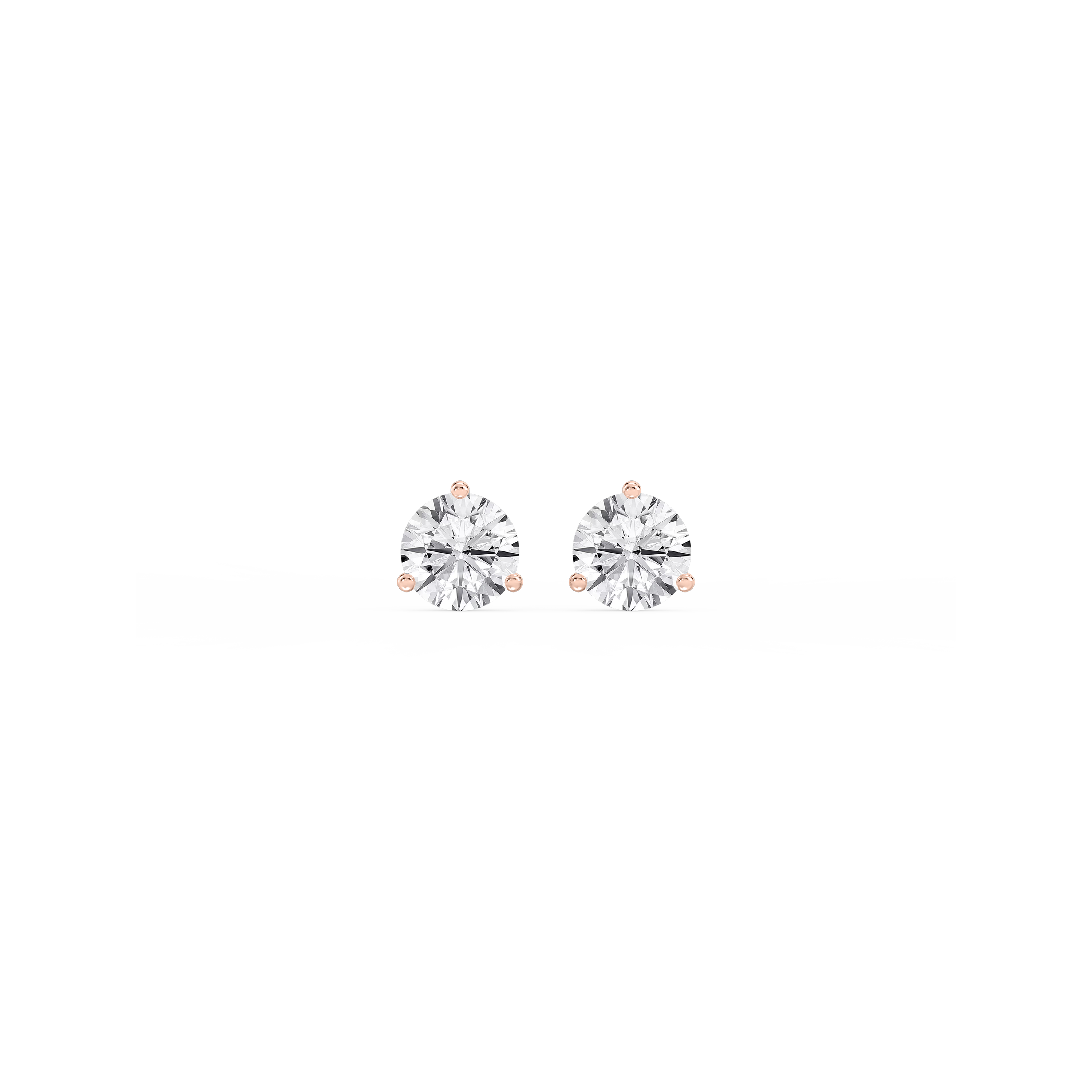 Lovea Martini Ohrstecker Steckverschluss – Rundschliff – Roségold