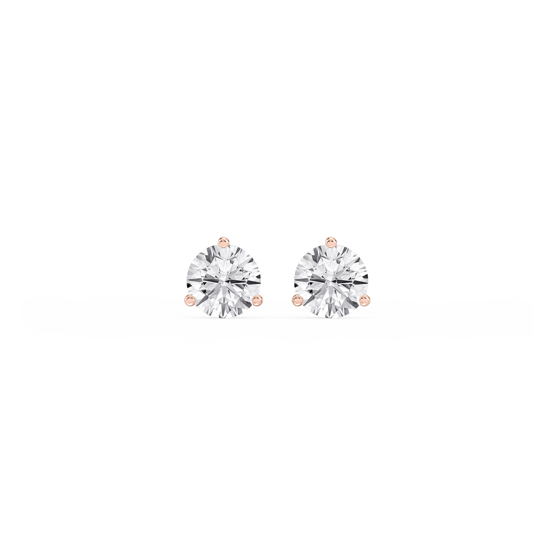 Lovea Martini Ohrstecker Steckverschluss – Rundschliff – Roségold