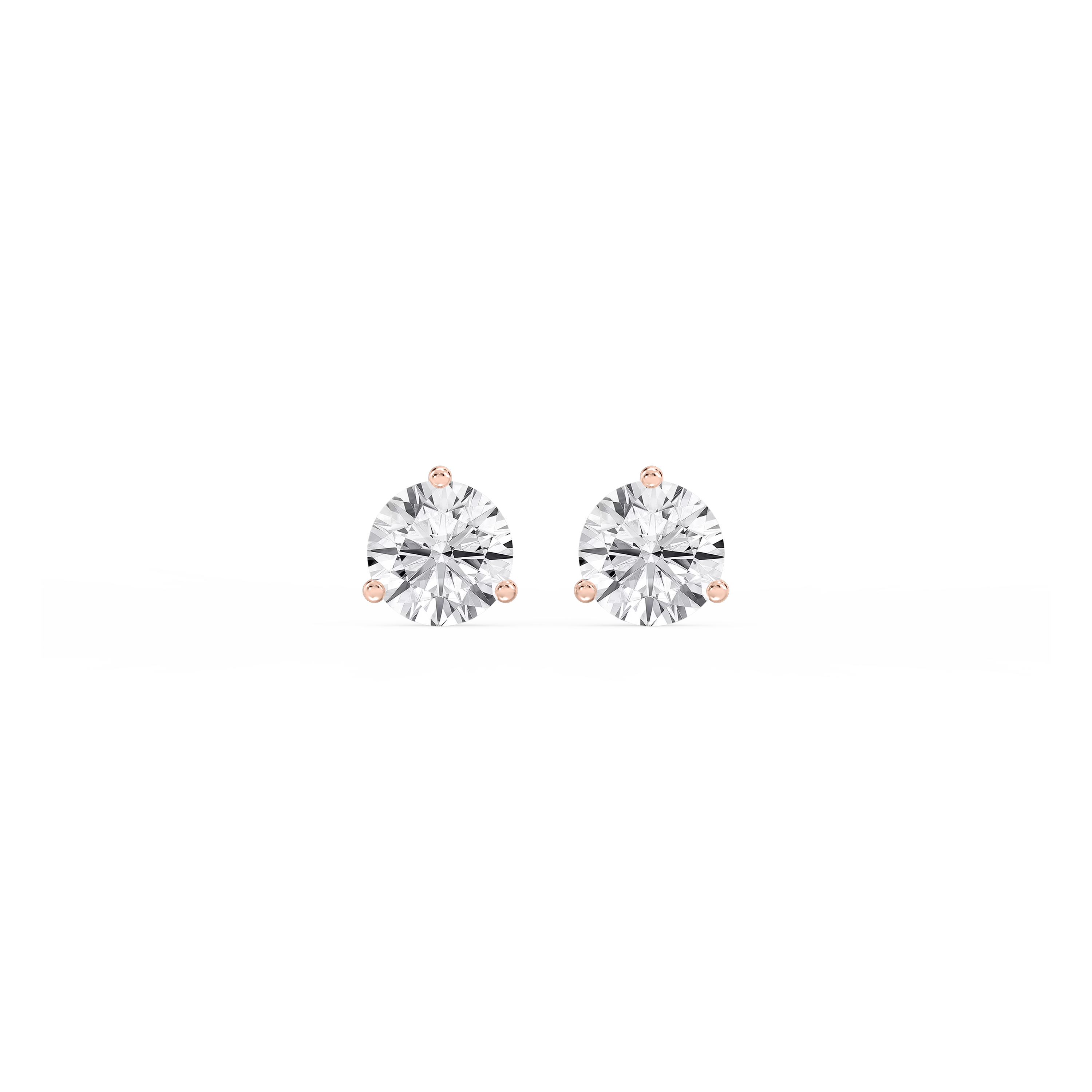 Lovea Martini Ohrstecker Steckverschluss – Rundschliff – Roségold