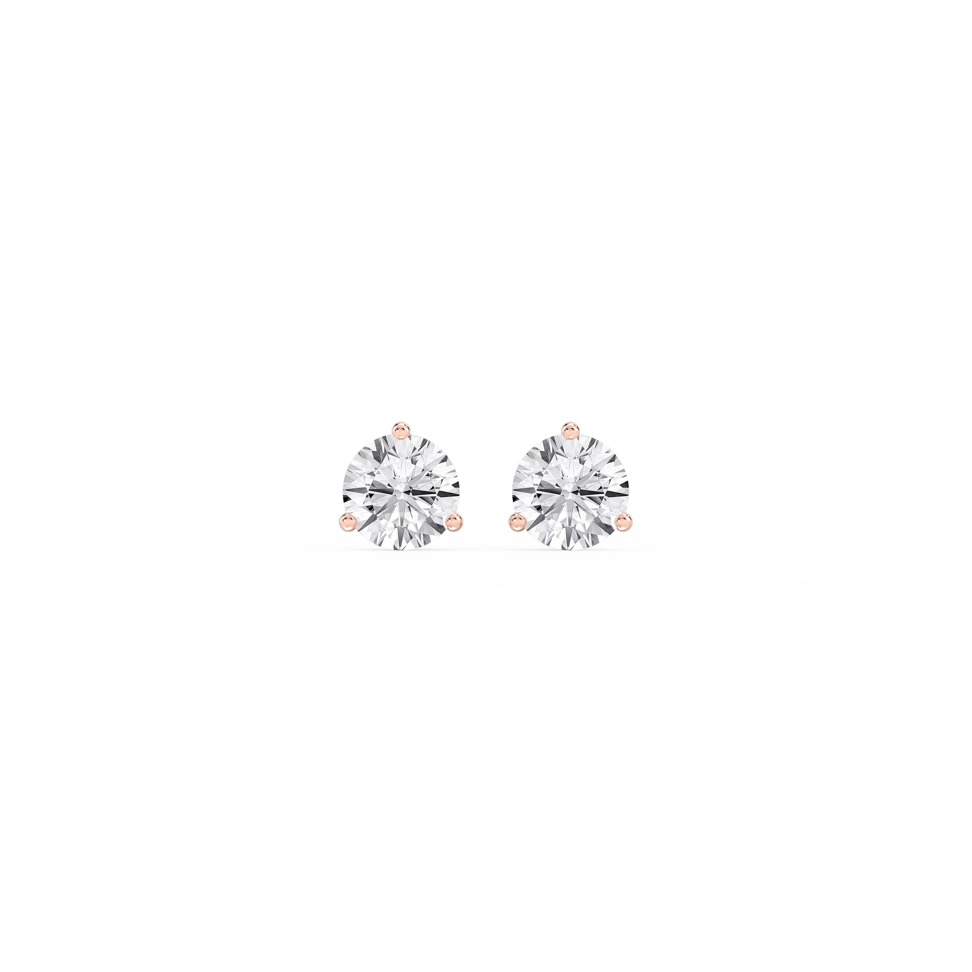 Lovea Martini Ohrstecker Steckverschluss – Rundschliff – Roségold