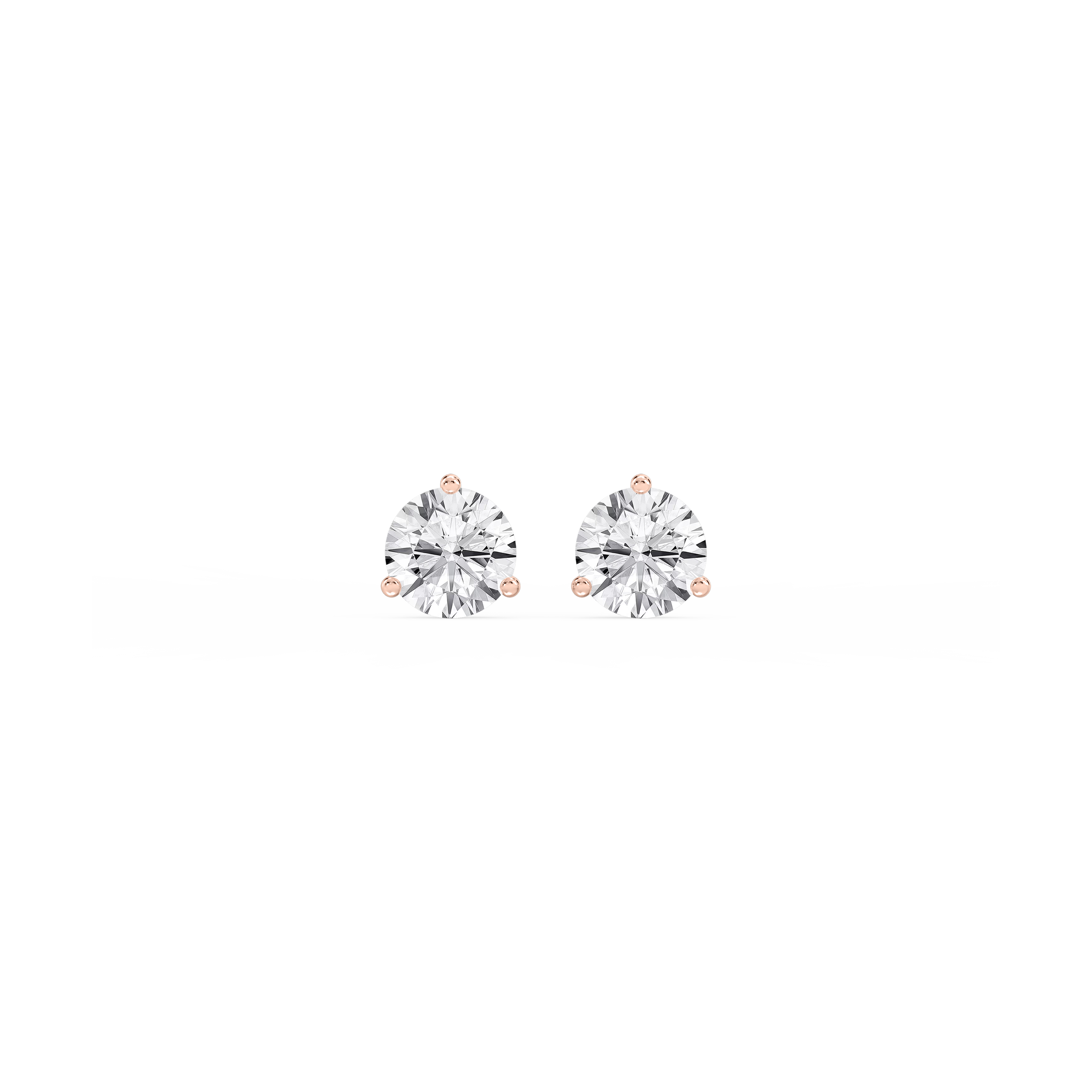 Lovea Martini Ohrstecker Steckverschluss – Rundschliff – Roségold