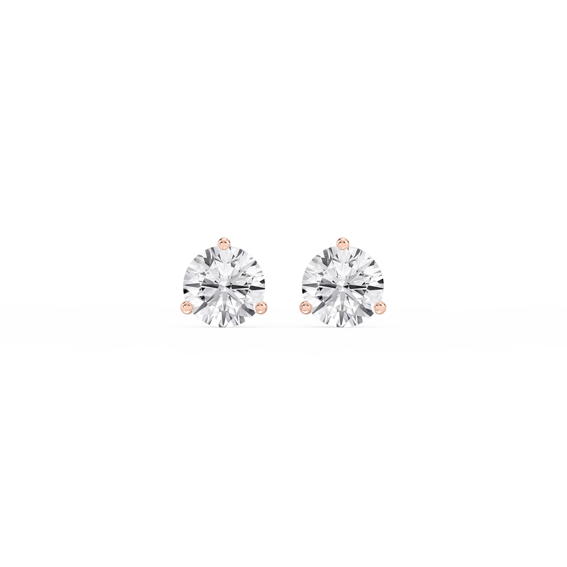 Lovea Martini Ohrstecker Steckverschluss – Rundschliff – Roségold