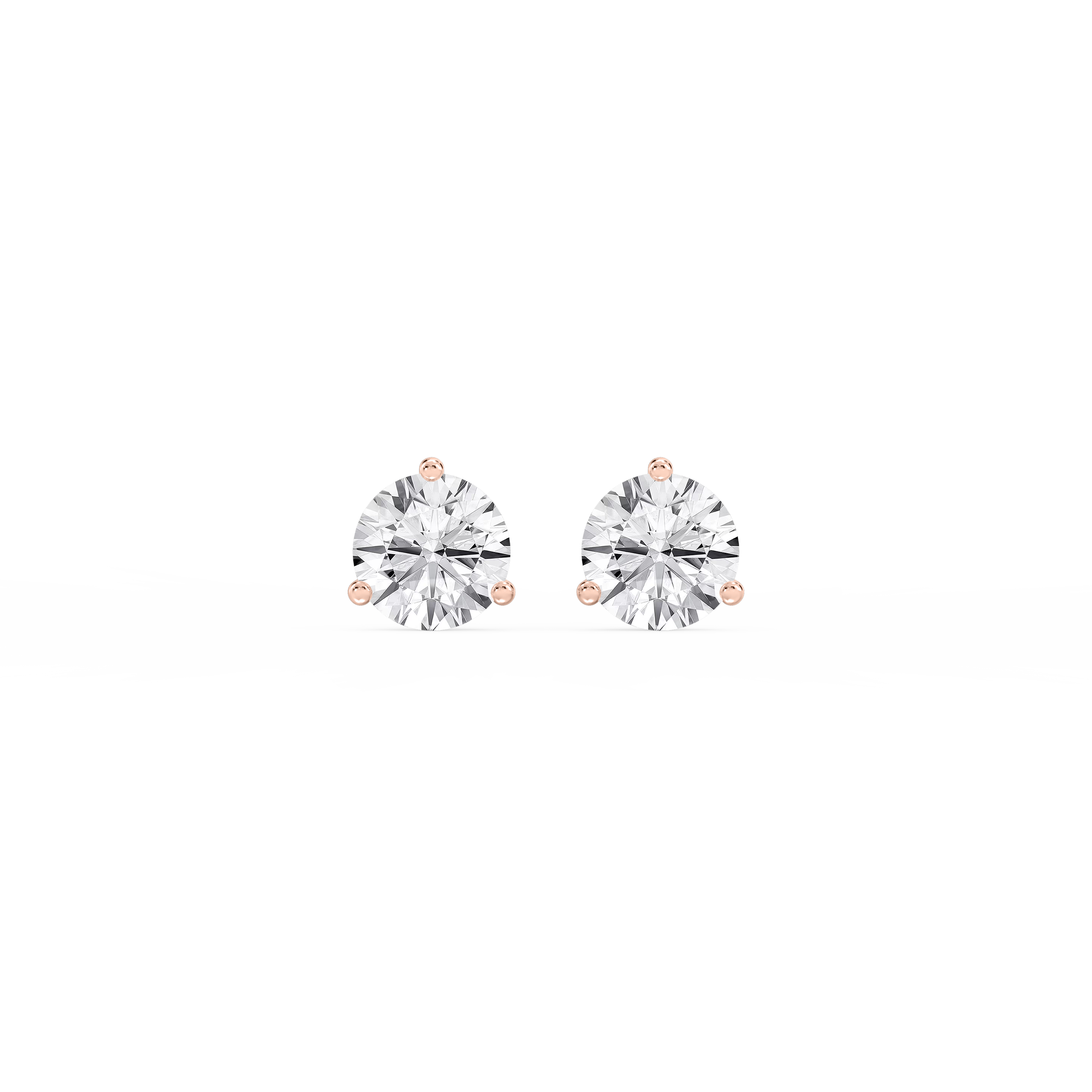 Lovea Martini Ohrstecker Steckverschluss – Rundschliff – Roségold