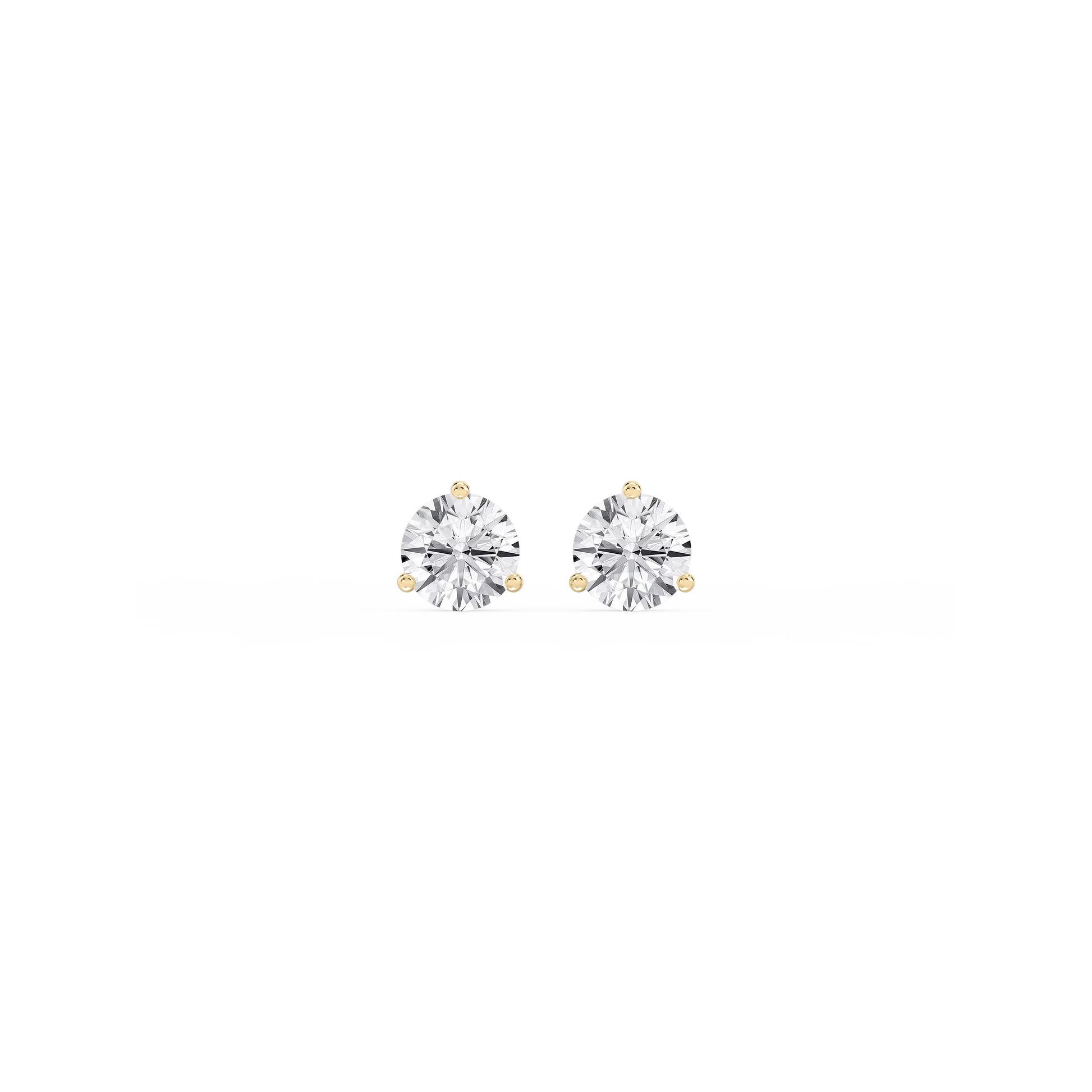 Lovea Martini Ohrstecker Steckverschluss – Rundschliff – Gelbgold