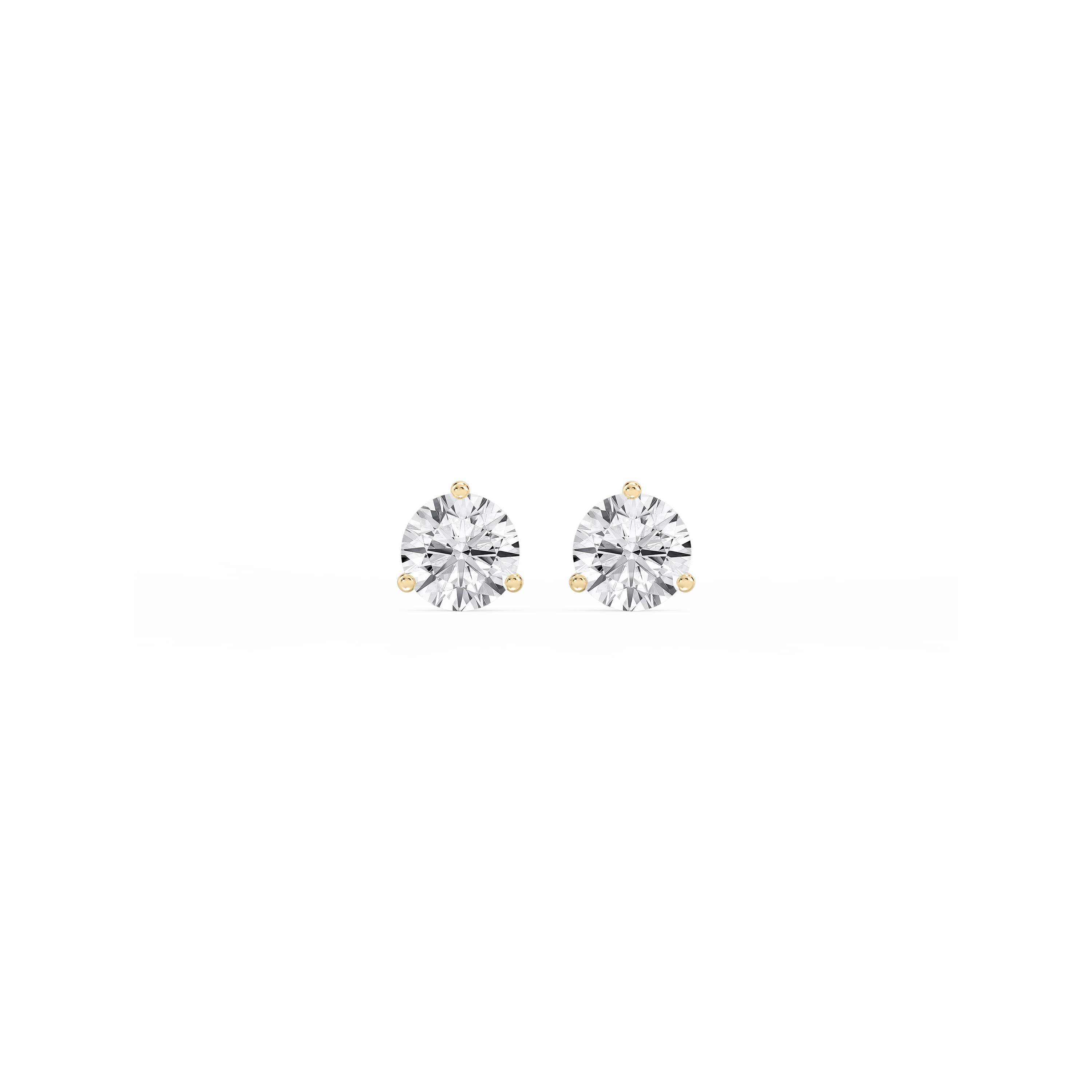 Lovea Martini Ohrstecker Steckverschluss – Rundschliff – Gelbgold